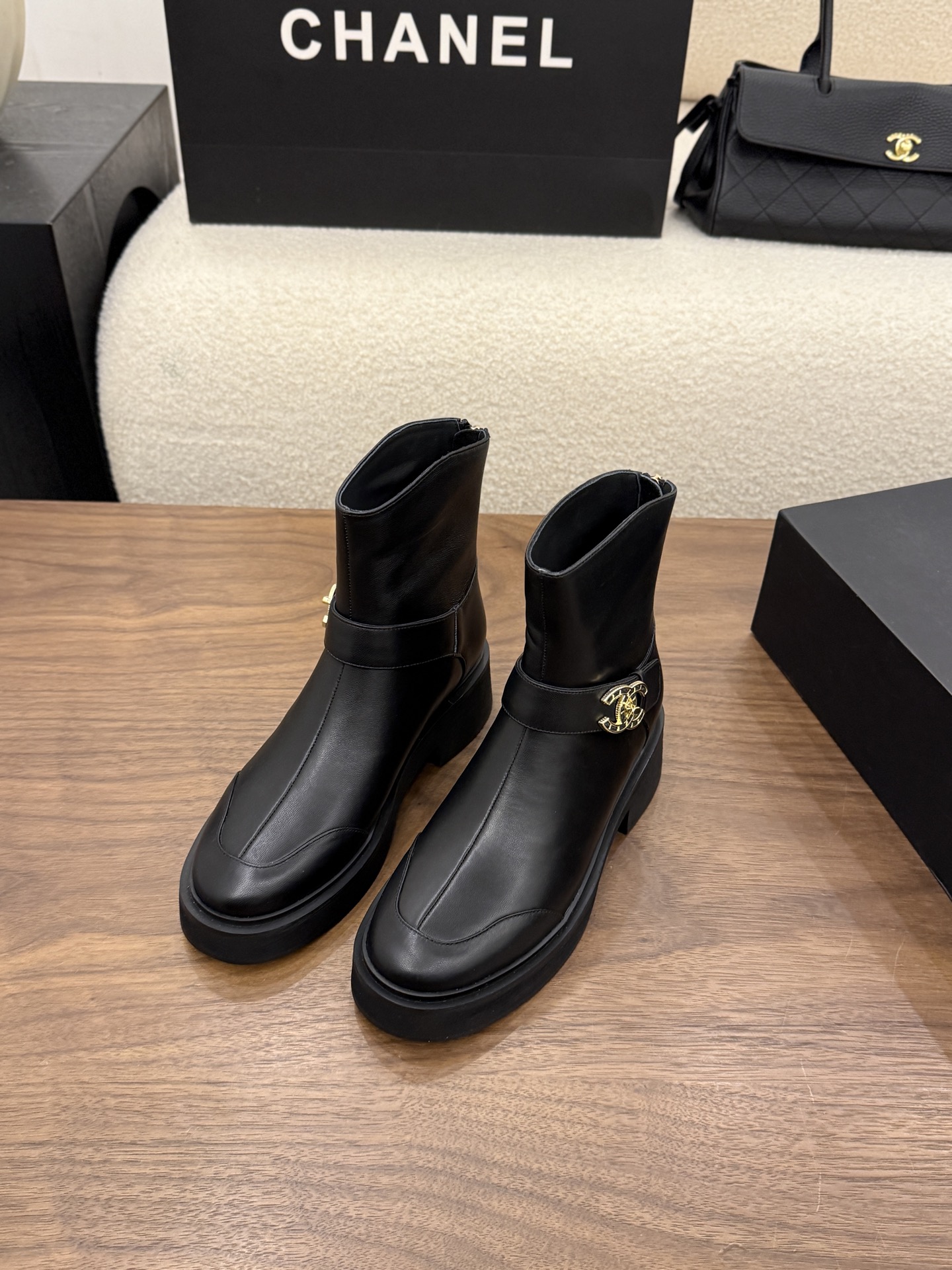 Cheap Chanel Boots For Women in 233113, $115 USD- [IB233113] - Replica Chanel Boots For Women