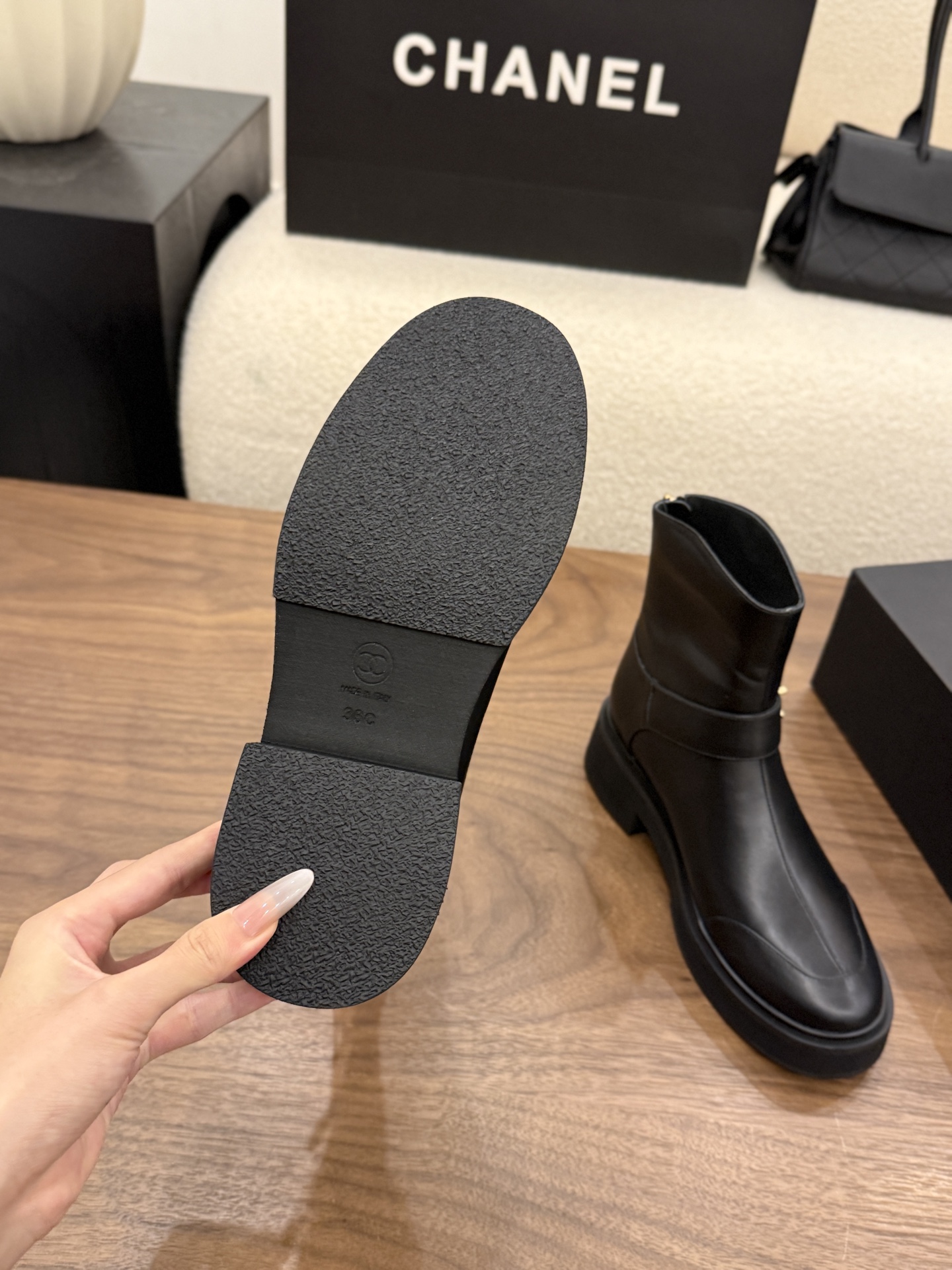 Cheap Chanel Boots For Women in 233113, $115 USD- [IB233113] - Replica Chanel Boots For Women
