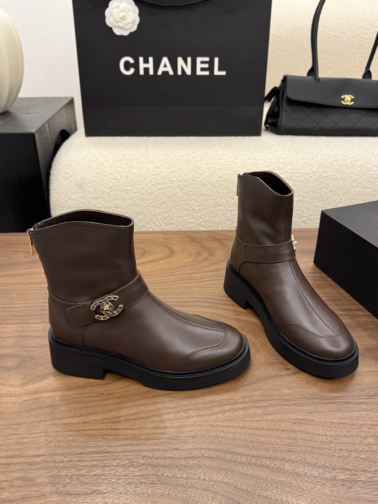 Cheap Chanel Boots For Women in 233114, $115 USD- [IB233114] - Replica Chanel Boots For Women