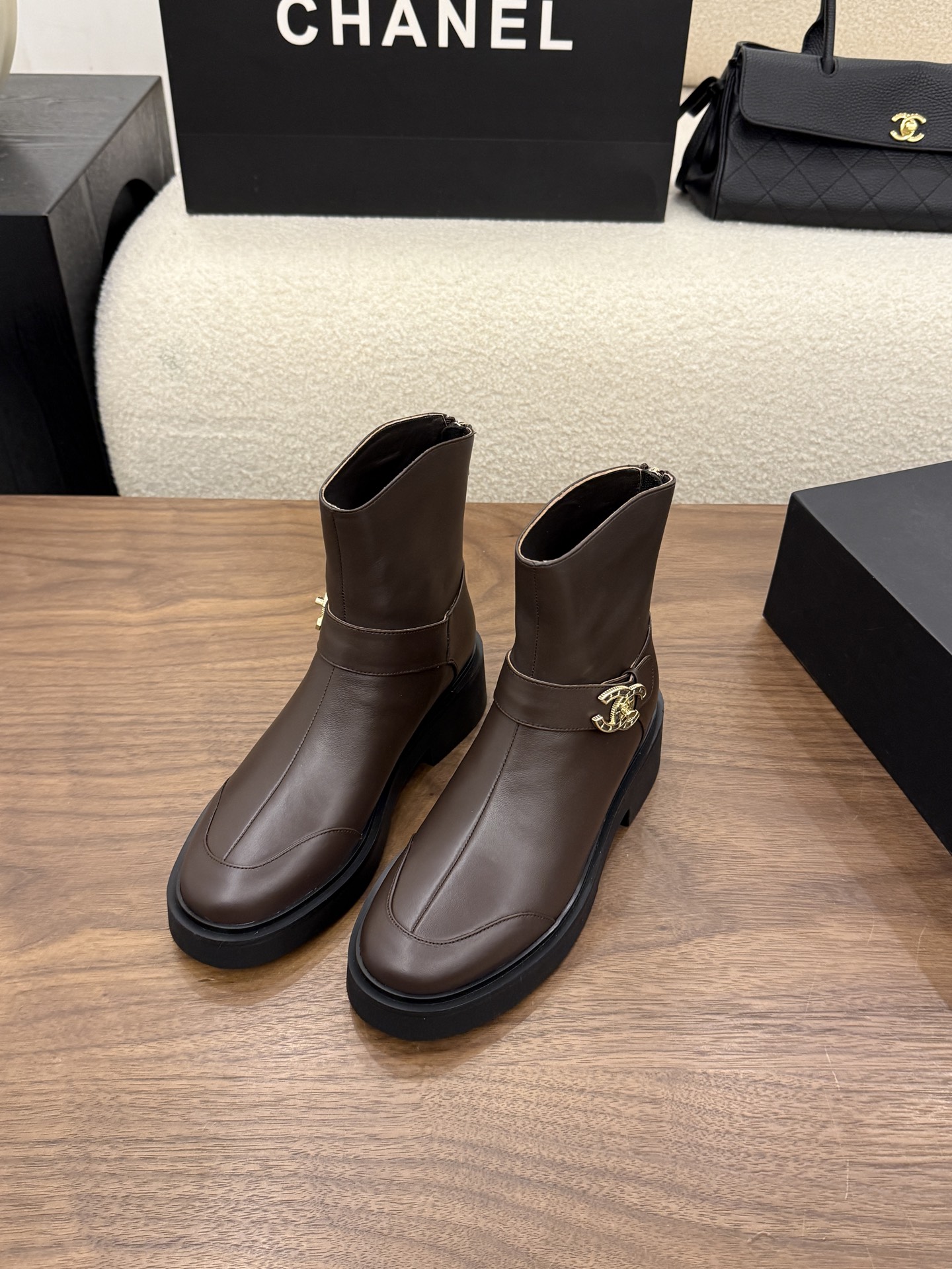 Cheap Chanel Boots For Women in 233114, $115 USD- [IB233114] - Replica Chanel Boots For Women