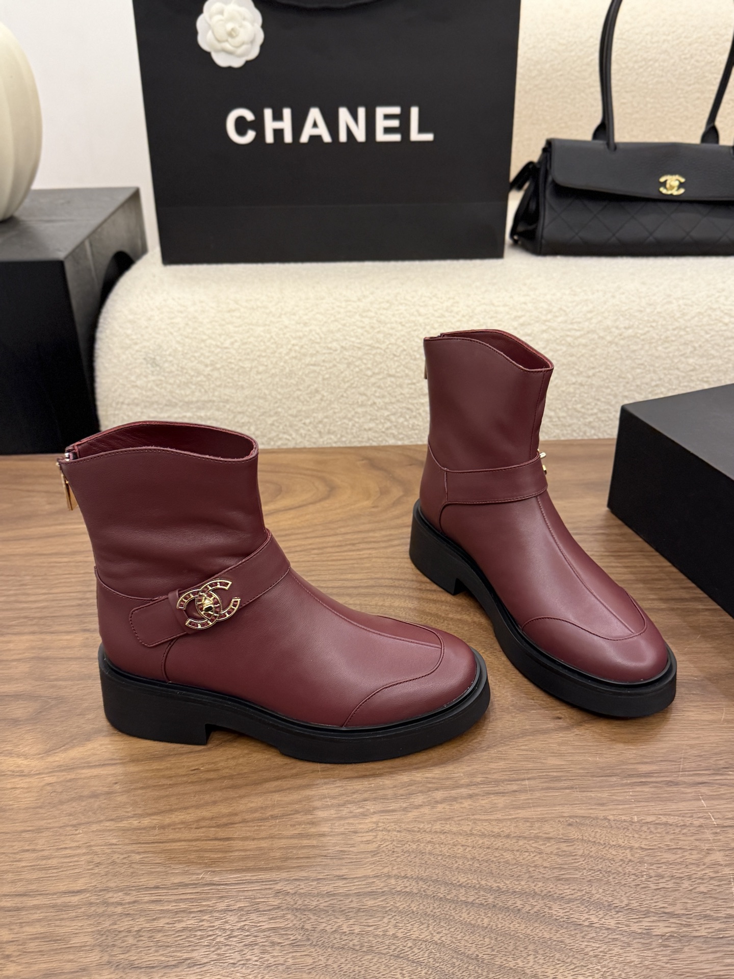 Cheap Chanel Boots For Women in 233115, $115 USD- [IB233115] - Replica Chanel Boots For Women