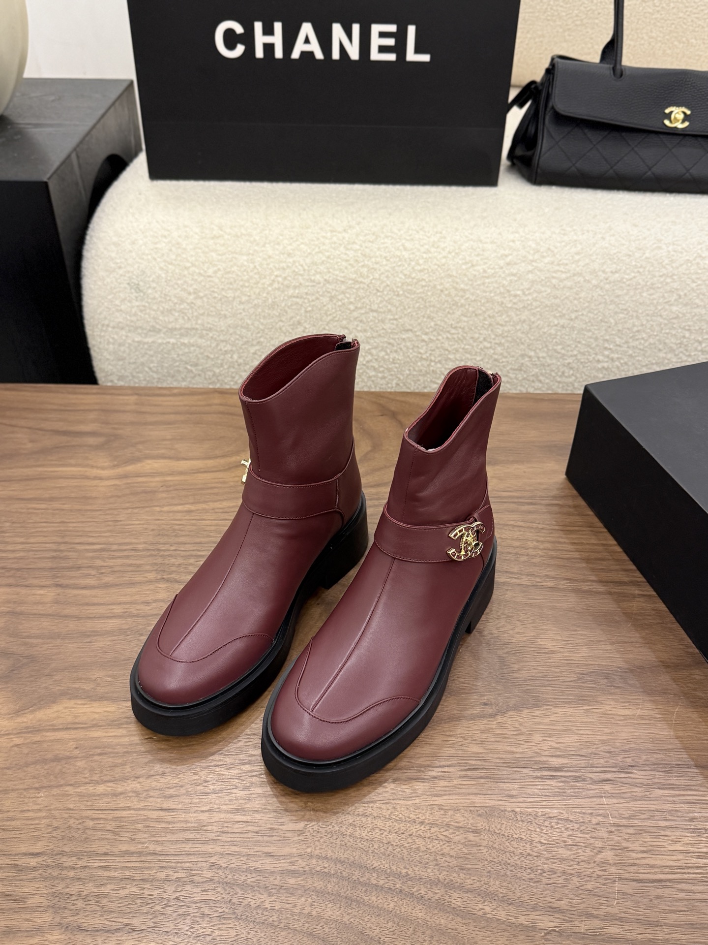Cheap Chanel Boots For Women in 233115, $115 USD- [IB233115] - Replica Chanel Boots For Women