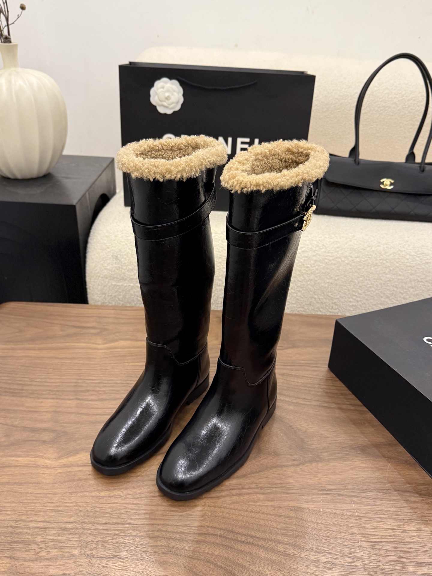 Cheap Chanel Boots For Women in 233117, $155 USD- [IB233117] - Replica Chanel Boots For Women