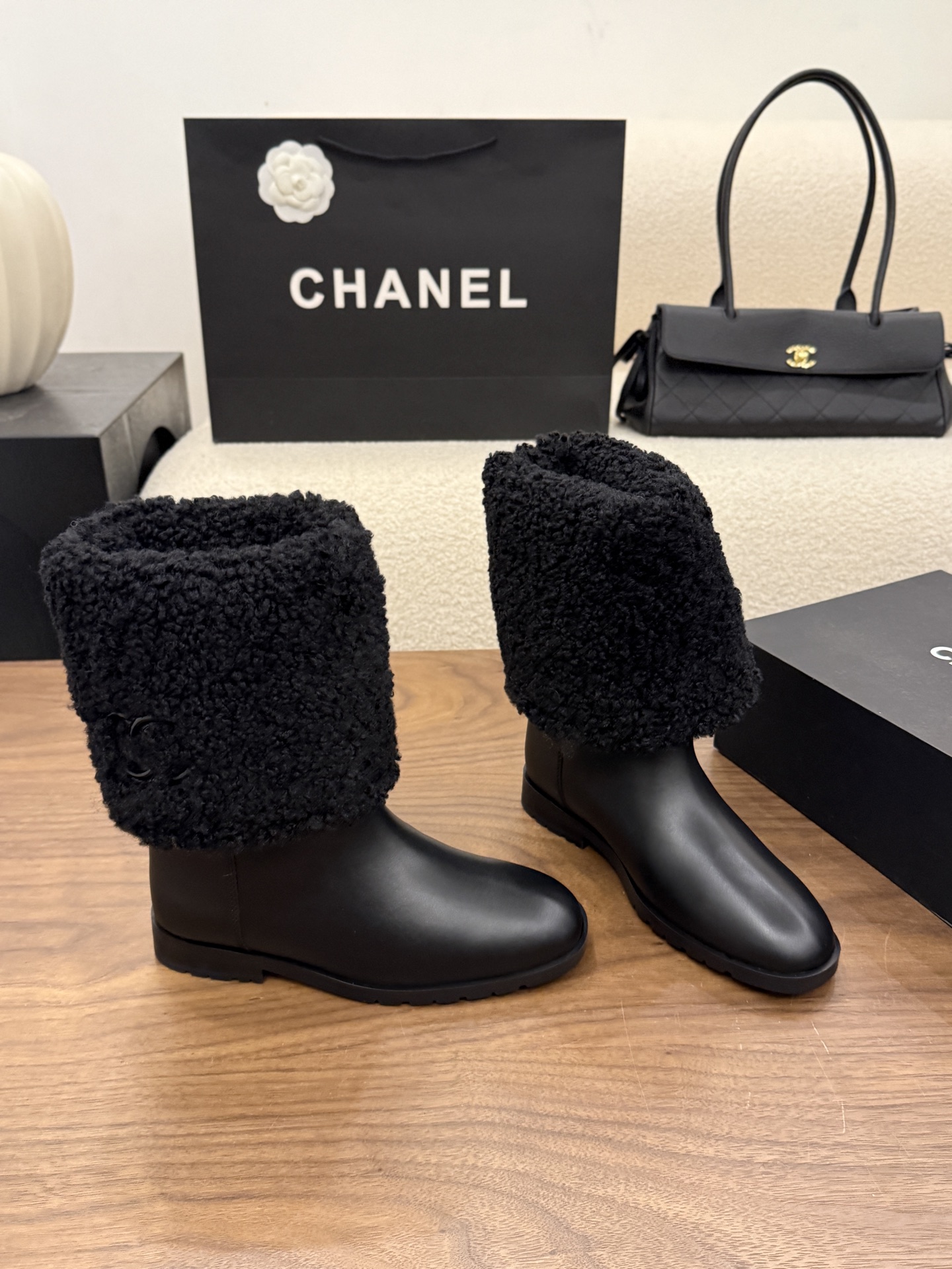 Cheap Chanel Boots For Women in 233118, $155 USD- [IB233118] - Replica Chanel Boots For Women