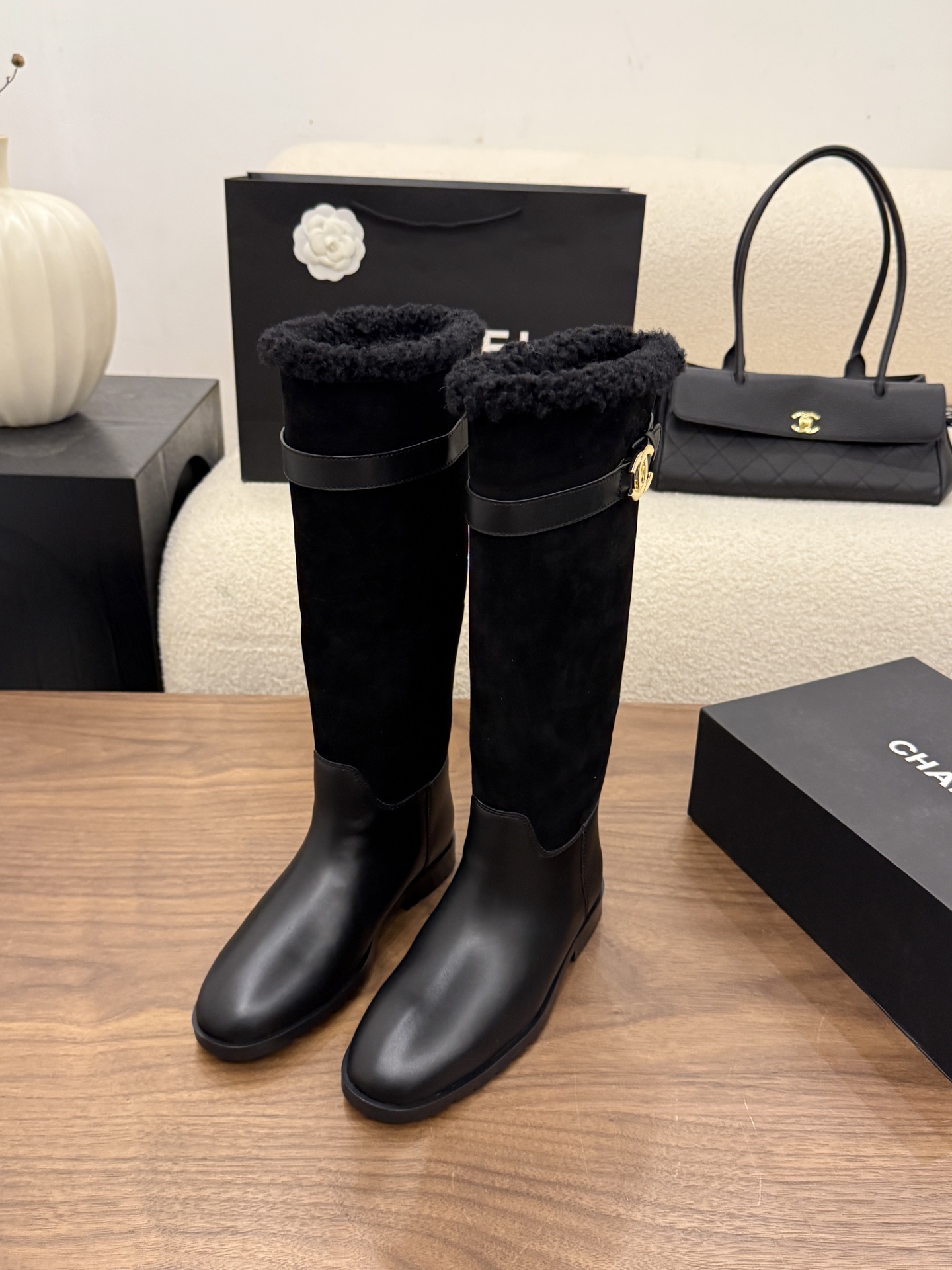 Cheap Chanel Boots For Women in 233118, $155 USD- [IB233118] - Replica Chanel Boots For Women
