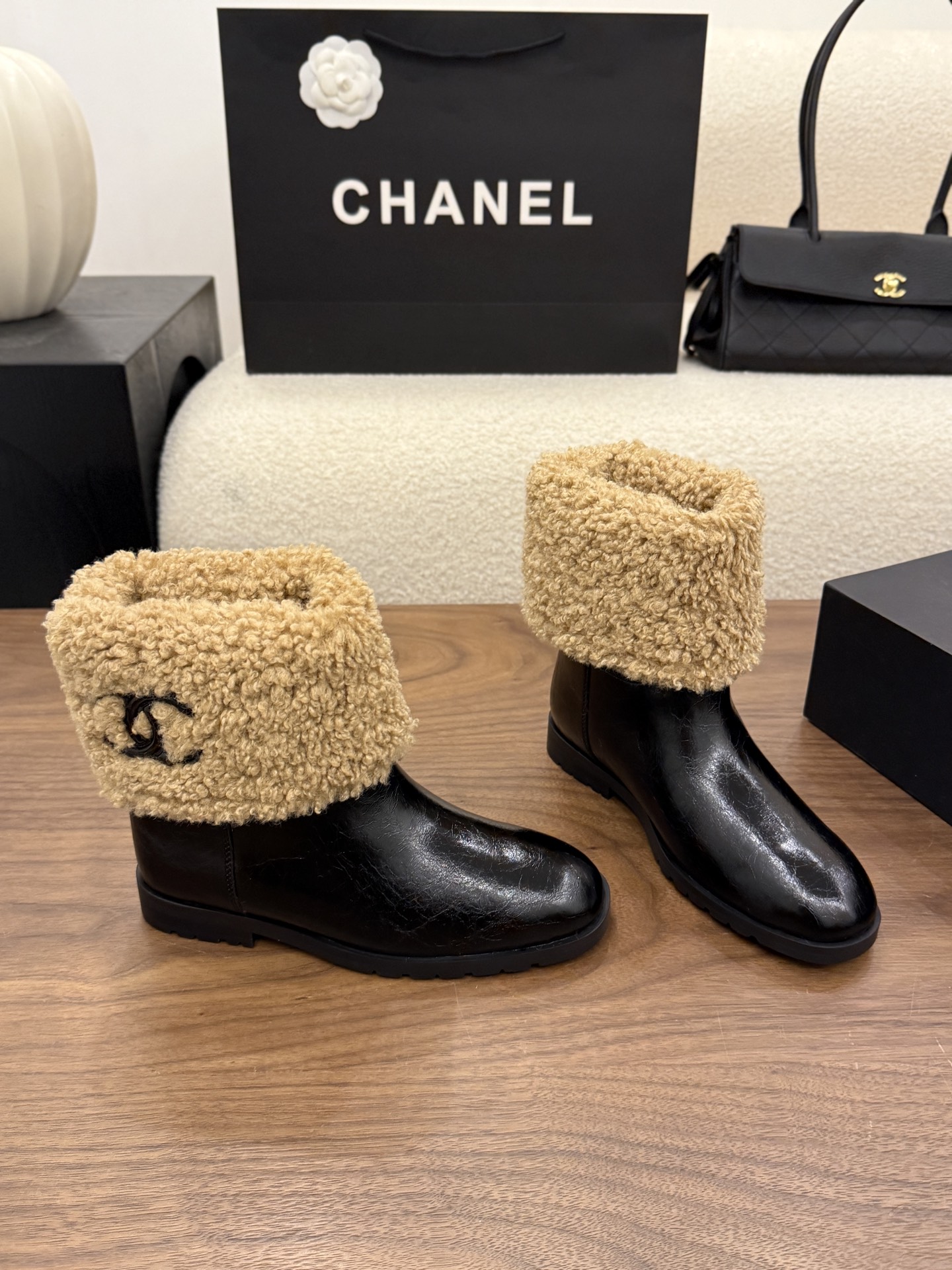 Cheap Chanel Boots For Women in 233120, $130 USD- [IB233120] - Replica Chanel Boots For Women