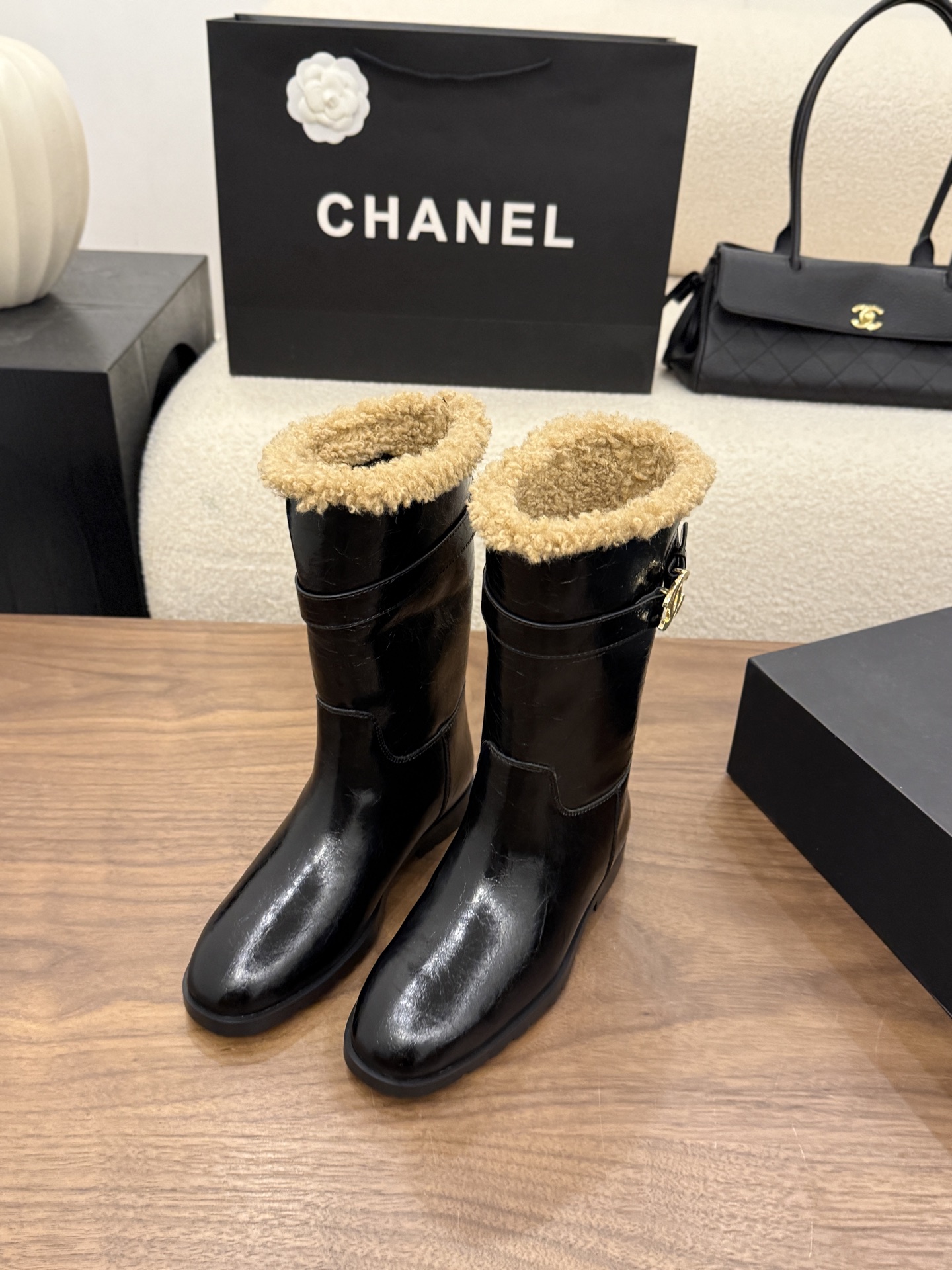 Cheap Chanel Boots For Women in 233120, $130 USD- [IB233120] - Replica Chanel Boots For Women