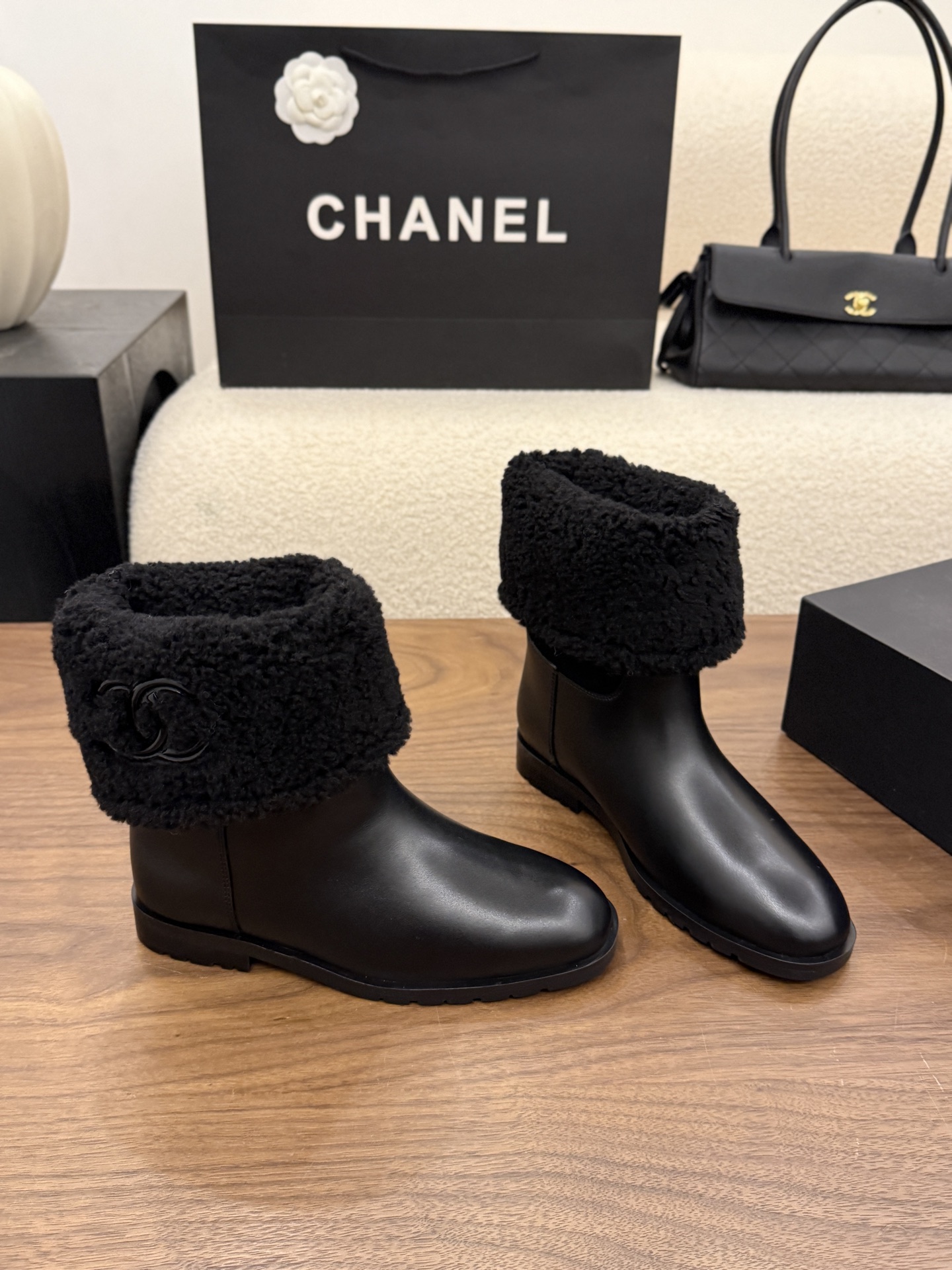 Cheap Chanel Boots For Women in 233121, $130 USD- [IB233121] - Replica Chanel Boots For Women