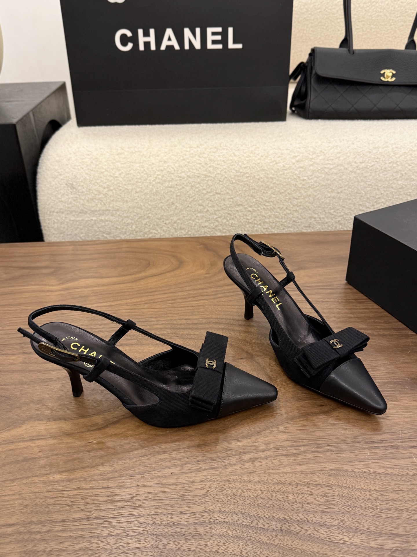 Cheap Chanel High Heels for Women in 233122, $90 USD- [IB233122] - Replica Chanel High Heels for Women