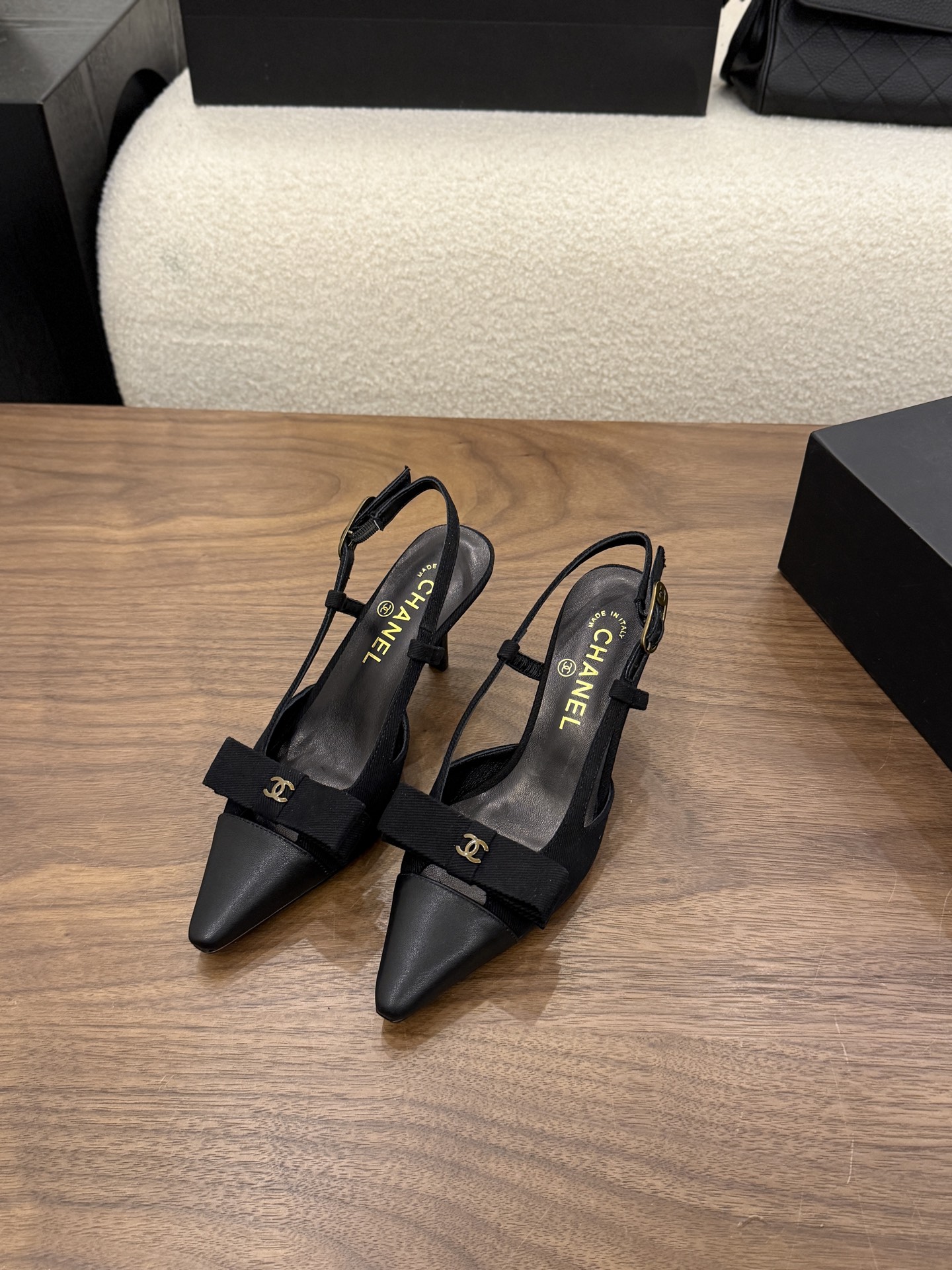Cheap Chanel High Heels for Women in 233122, $90 USD- [IB233122] - Replica Chanel High Heels for Women