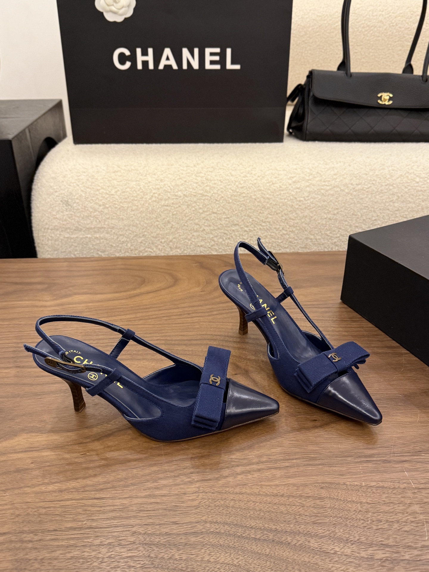 Cheap Chanel High Heels for Women in 233123, $90 USD- [IB233123] - Replica Chanel High Heels for Women
