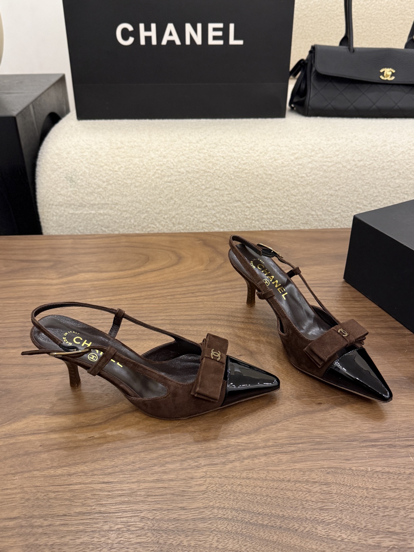 Cheap Chanel High Heels for Women in 233128, $90 USD- [IB233128] - Replica Chanel High Heels for Women