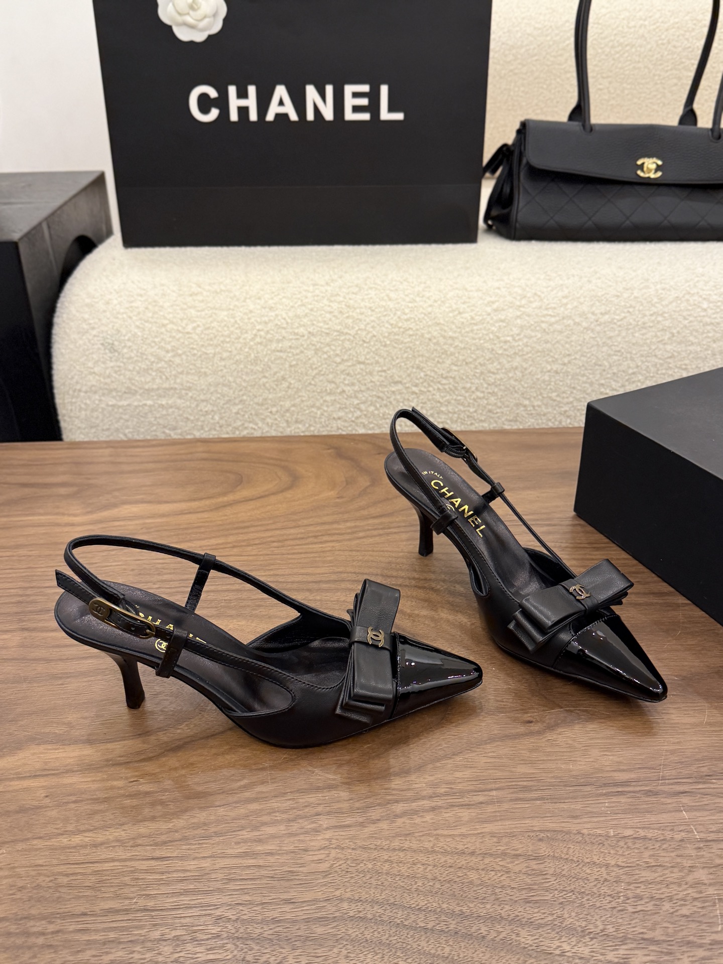 Cheap Chanel High Heels for Women in 233130, $90 USD- [IB233130] - Replica Chanel High Heels for Women