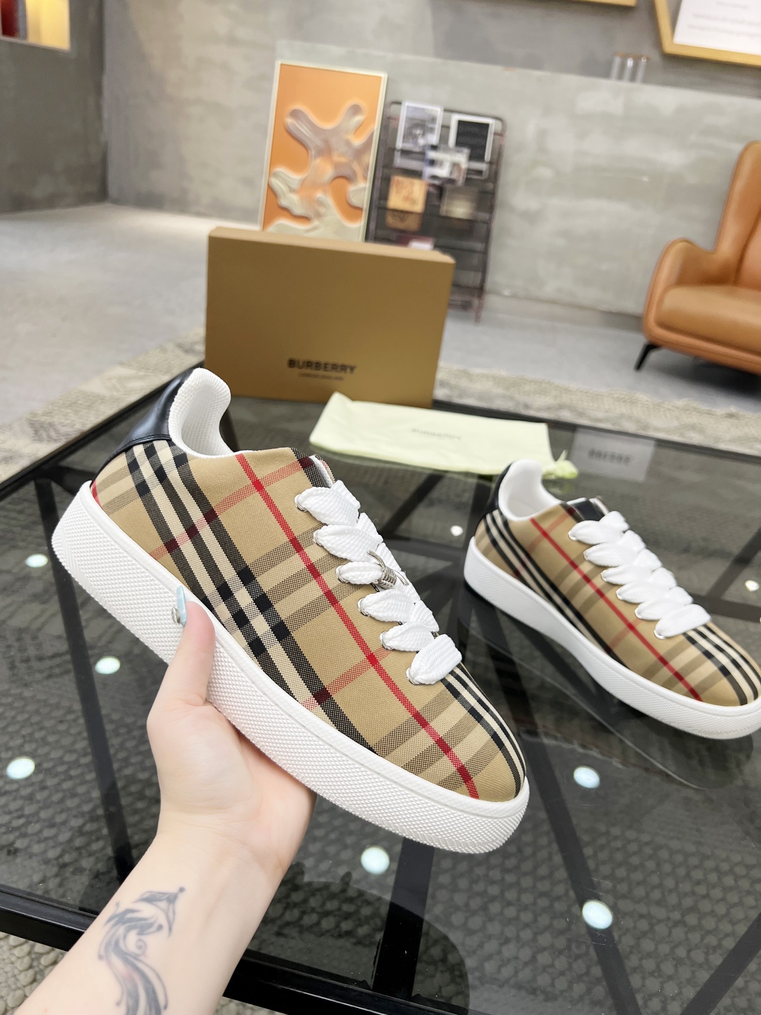 Cheap Burberry Sneakers For Men in 233544, $95 USD- [IB233544] - Replica Burberry Sneakers For Men