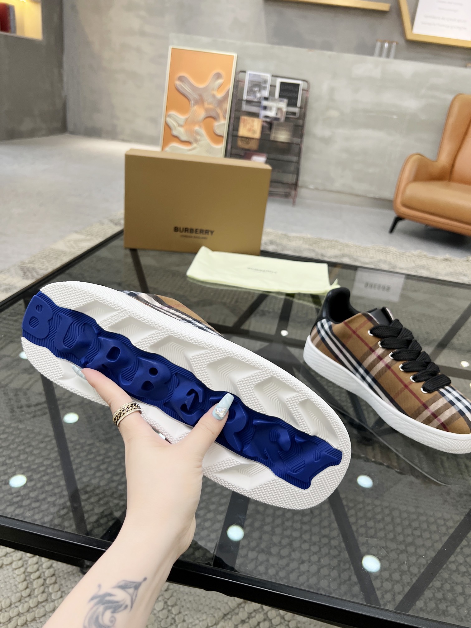 Cheap Burberry Sneakers For Men in 233546, $95 USD- [IB233546] - Replica Burberry Sneakers For Men
