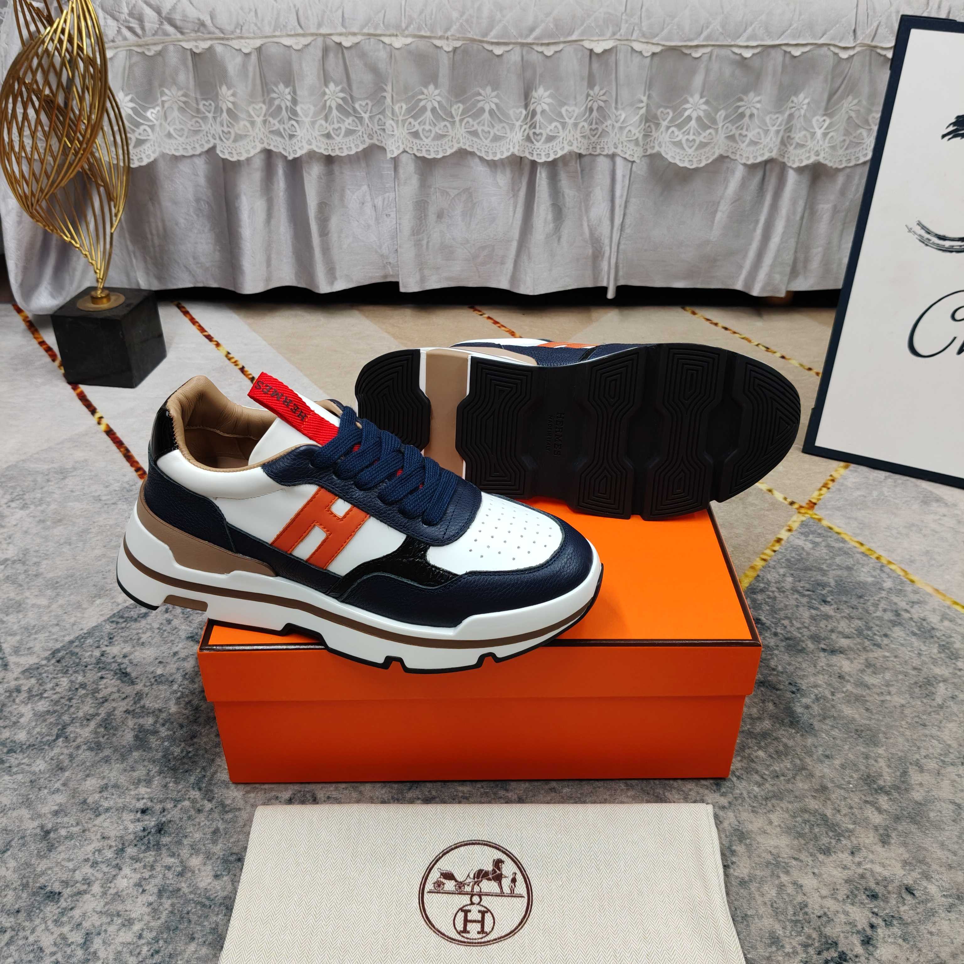 Cheap Hermes Sneakers For Men in 233550, $110 USD- [IB233550] - Replica Hermes Sneakers For Men