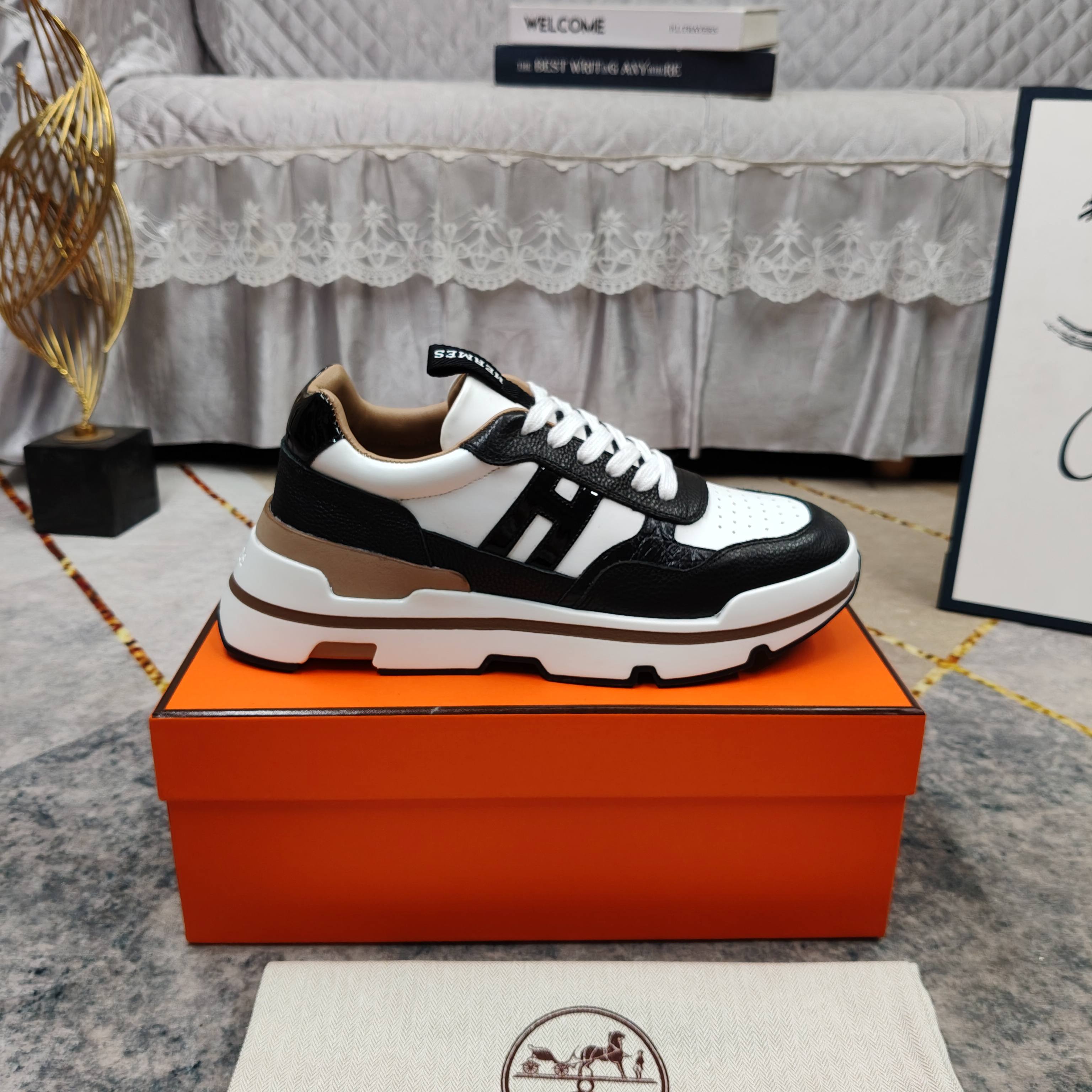 Cheap Hermes Sneakers For Men in 233551, $110 USD- [IB233551] - Replica Hermes Sneakers For Men
