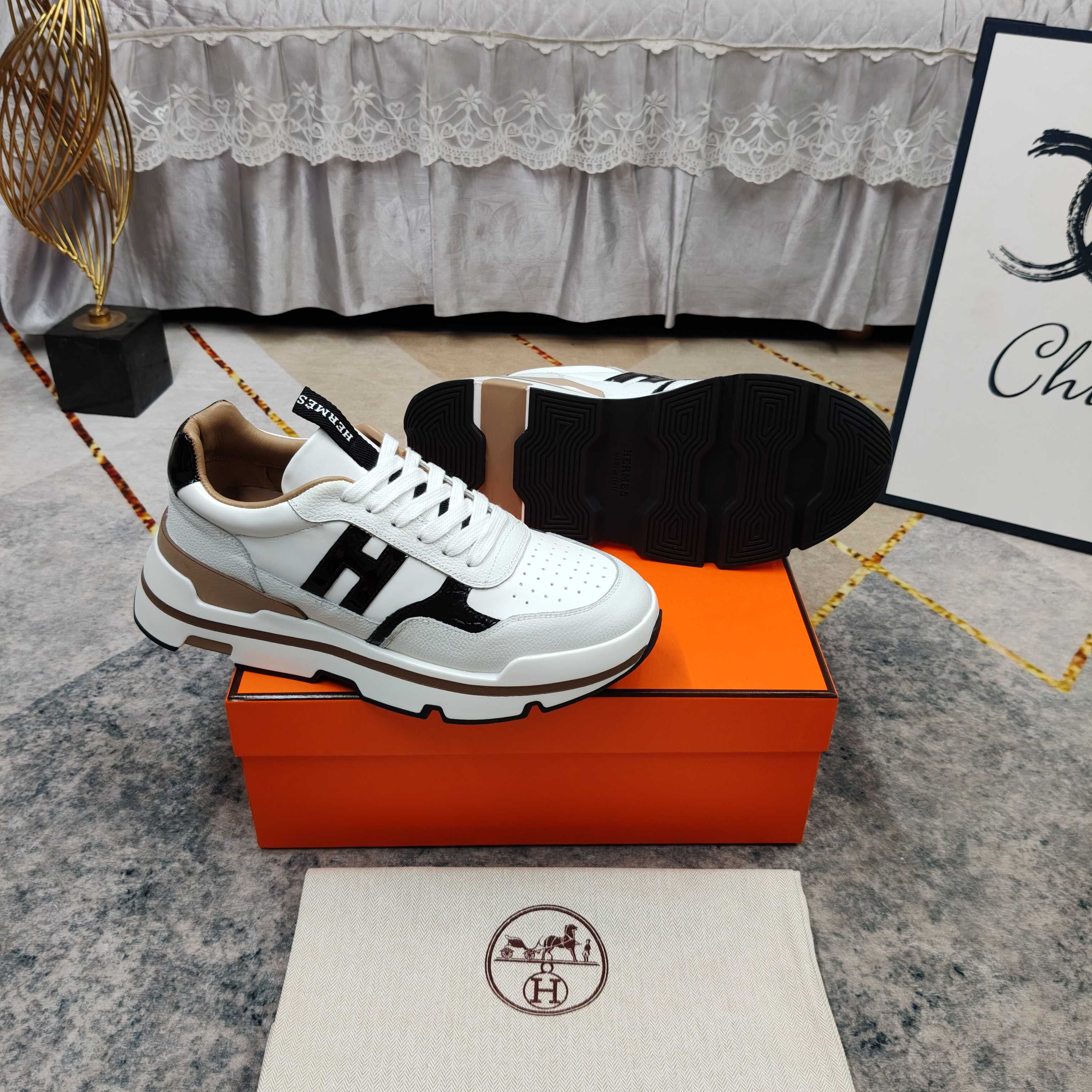 Cheap Hermes Sneakers For Men in 233555, $110 USD- [IB233555] - Replica Hermes Sneakers For Men