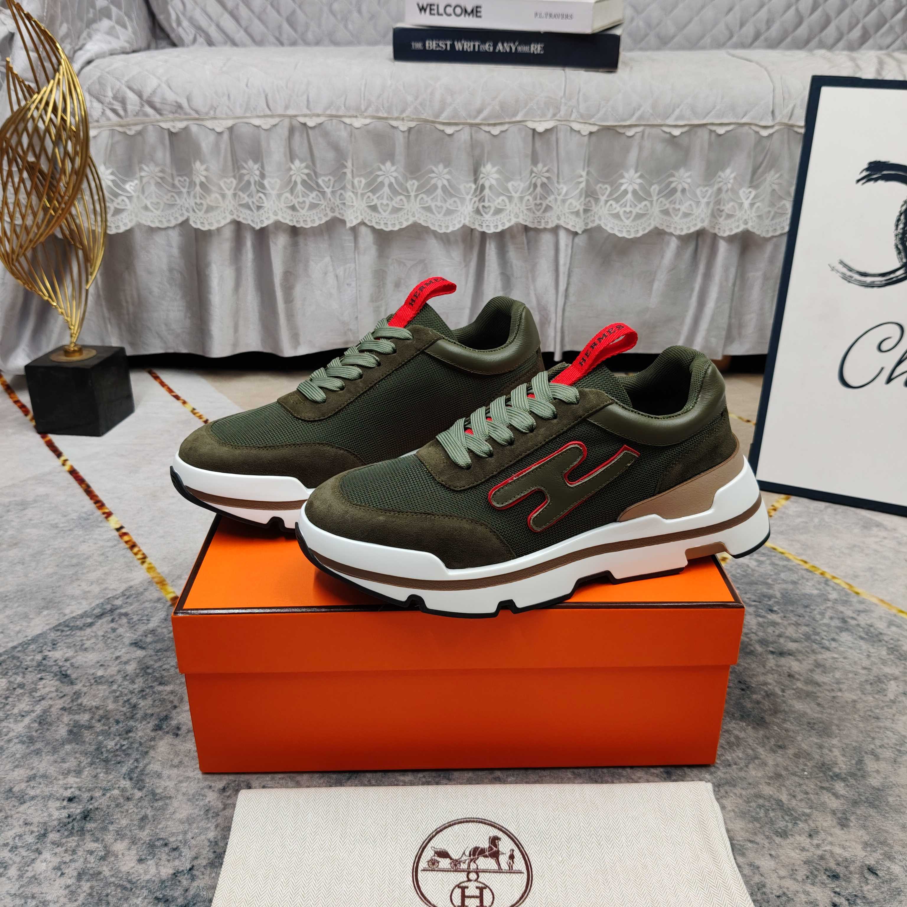 Cheap Hermes Sneakers For Men in 233556, $110 USD- [IB233556] - Replica Hermes Sneakers For Men