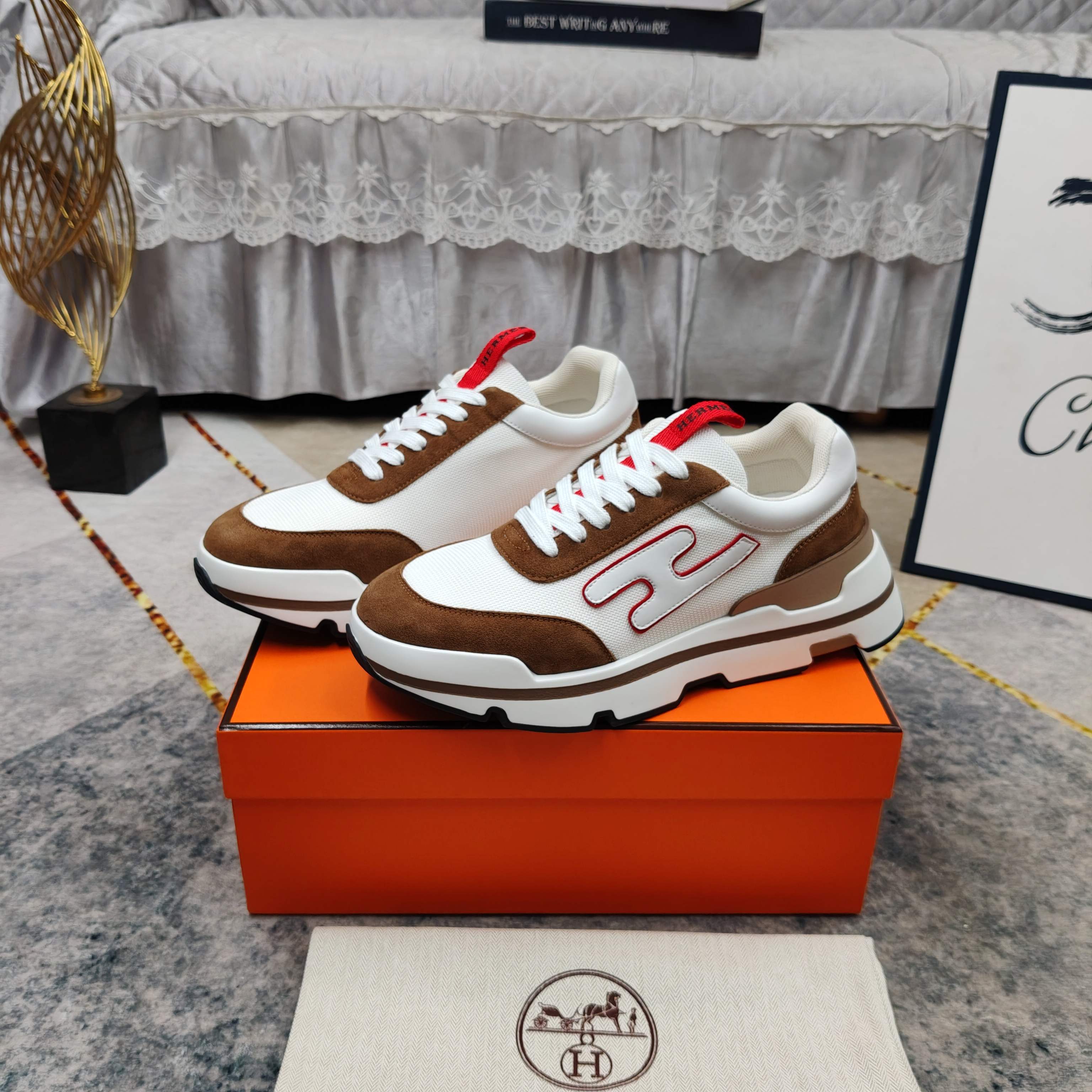 Cheap Hermes Sneakers For Men in 233558, $110 USD- [IB233558] - Replica Hermes Sneakers For Men