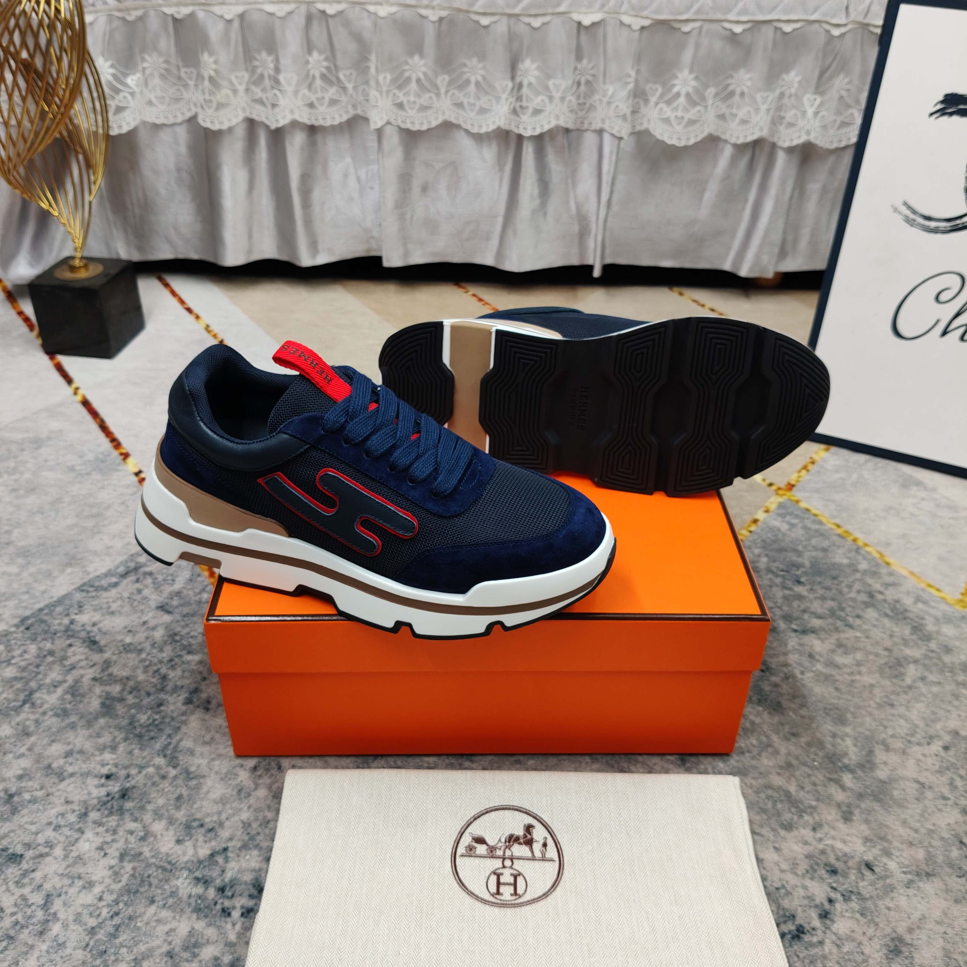 Cheap Hermes Sneakers For Men in 233559, $110 USD- [IB233559] - Replica Hermes Sneakers For Men