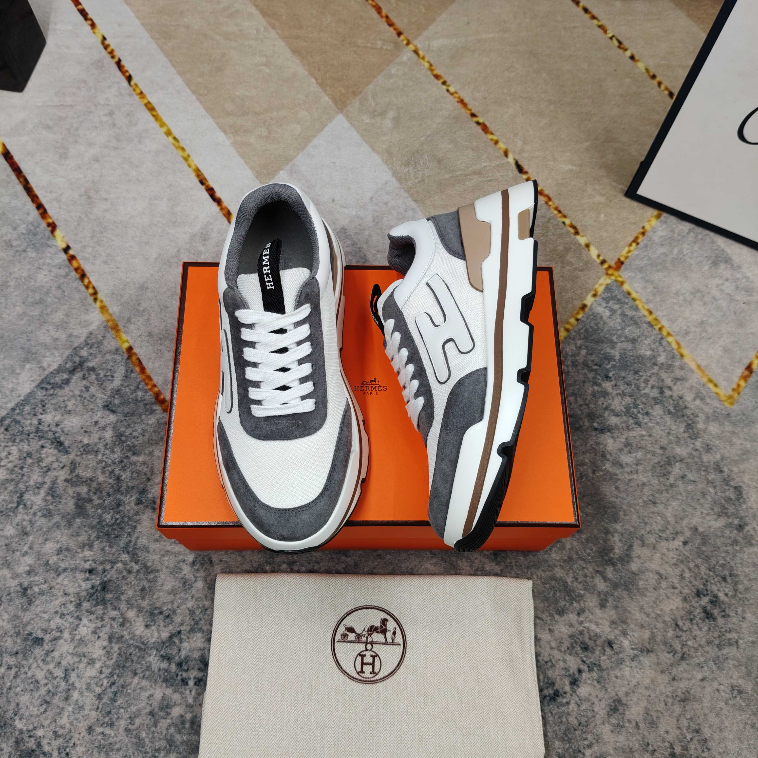 Cheap Hermes Sneakers For Men in 233562, $110 USD- [IB233562] - Replica Hermes Sneakers For Men