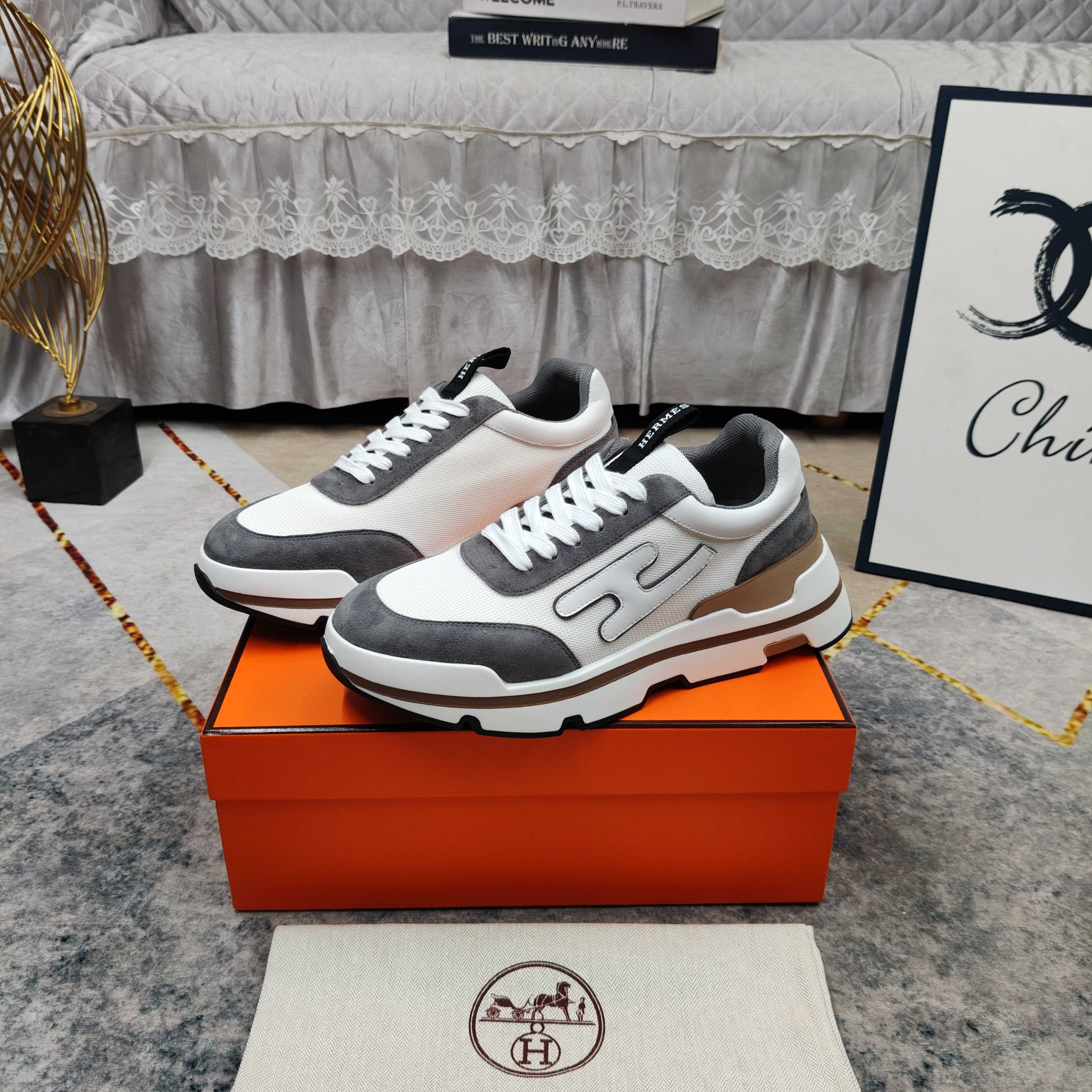 Cheap Hermes Sneakers For Men in 233562, $110 USD- [IB233562] - Replica Hermes Sneakers For Men