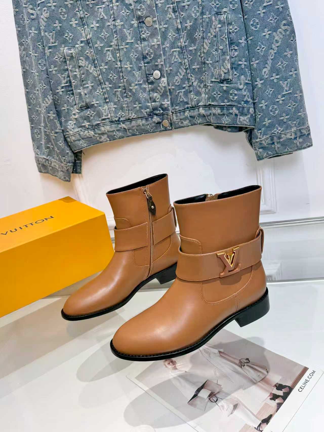 Cheap Louis Vuitton Boots For Women in 233563, $140 USD- [IB233563] - Replica Louis Vuitton Boots For Women