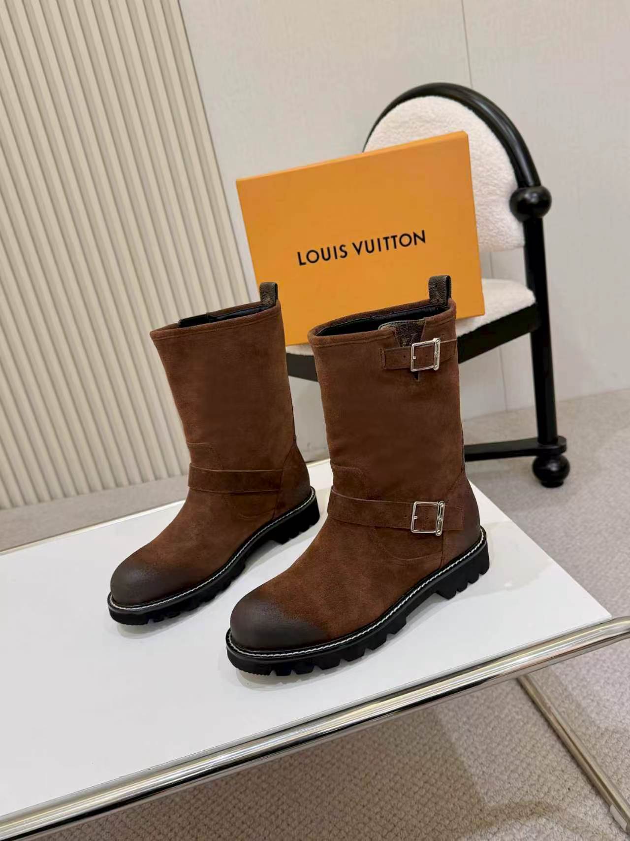 Cheap Louis Vuitton Boots For Women in 233574, $140 USD- [IB233574] - Replica Louis Vuitton Boots For Women