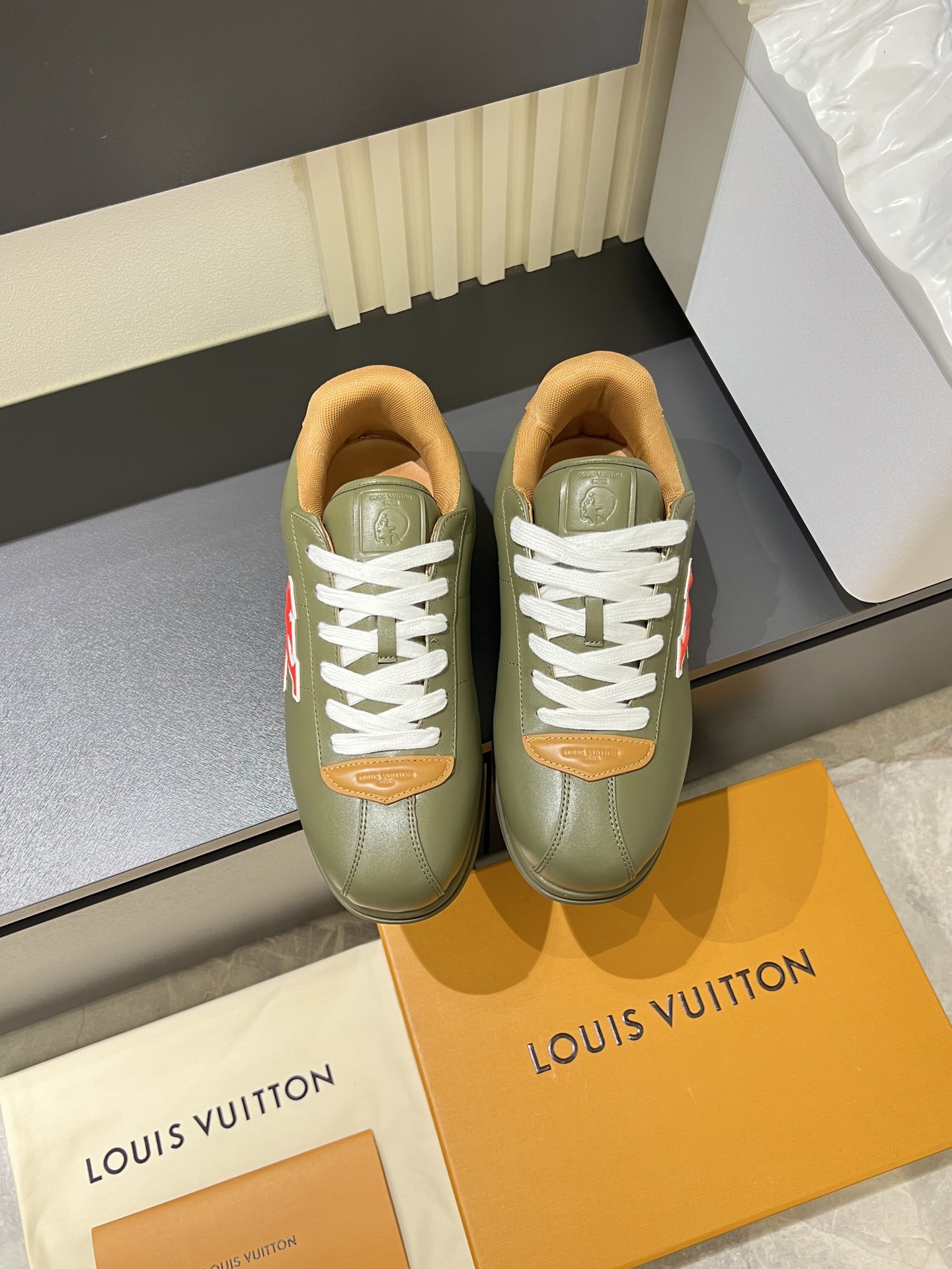 Cheap Louis Vuitton Sneakers For Men in 233790, $95 USD- [IB233790] - Replica Louis Vuitton Sneakers For Men