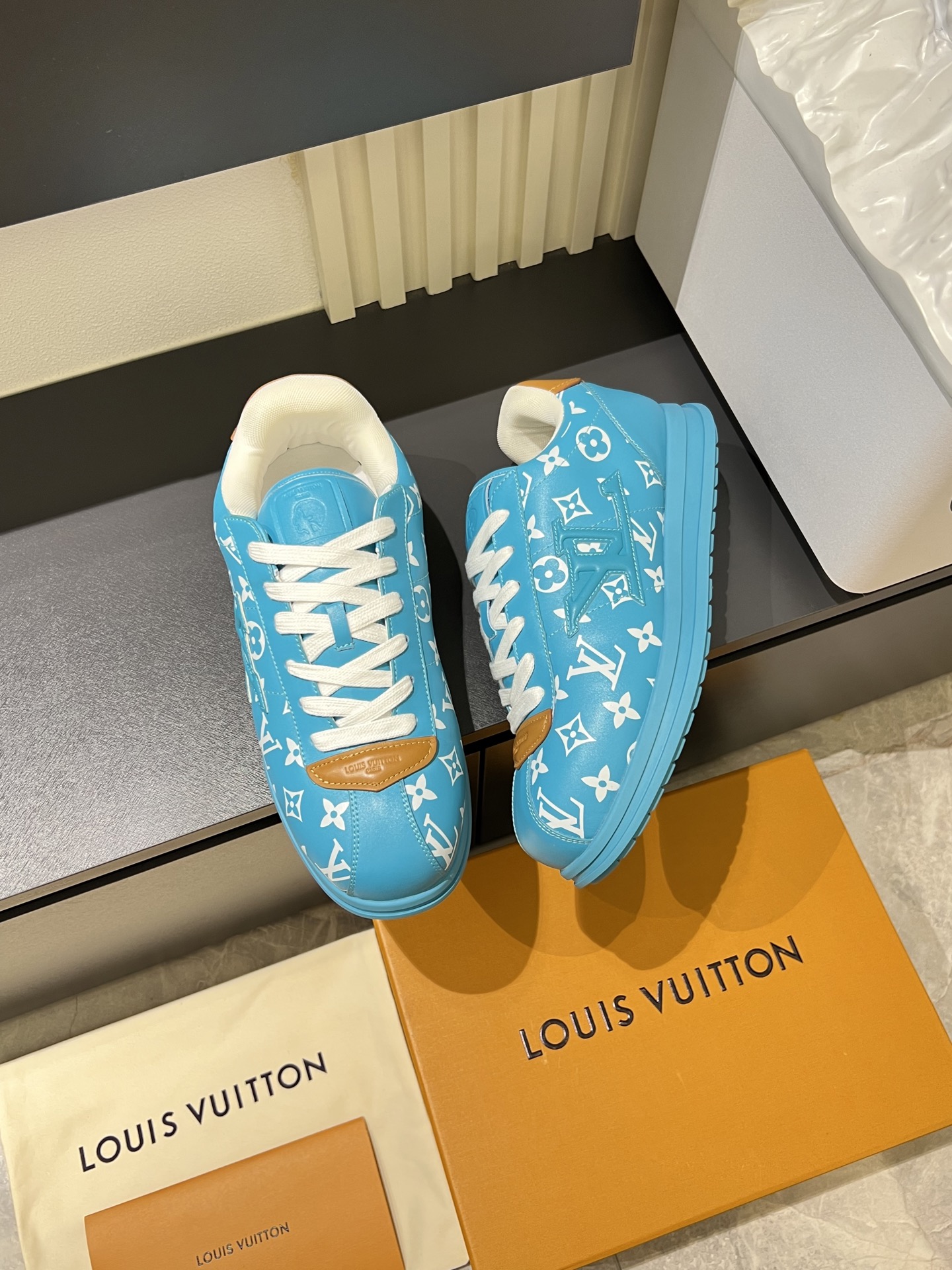 Cheap Louis Vuitton Sneakers For Men in 233810, $95 USD- [IB233810] - Replica Louis Vuitton Sneakers For Men