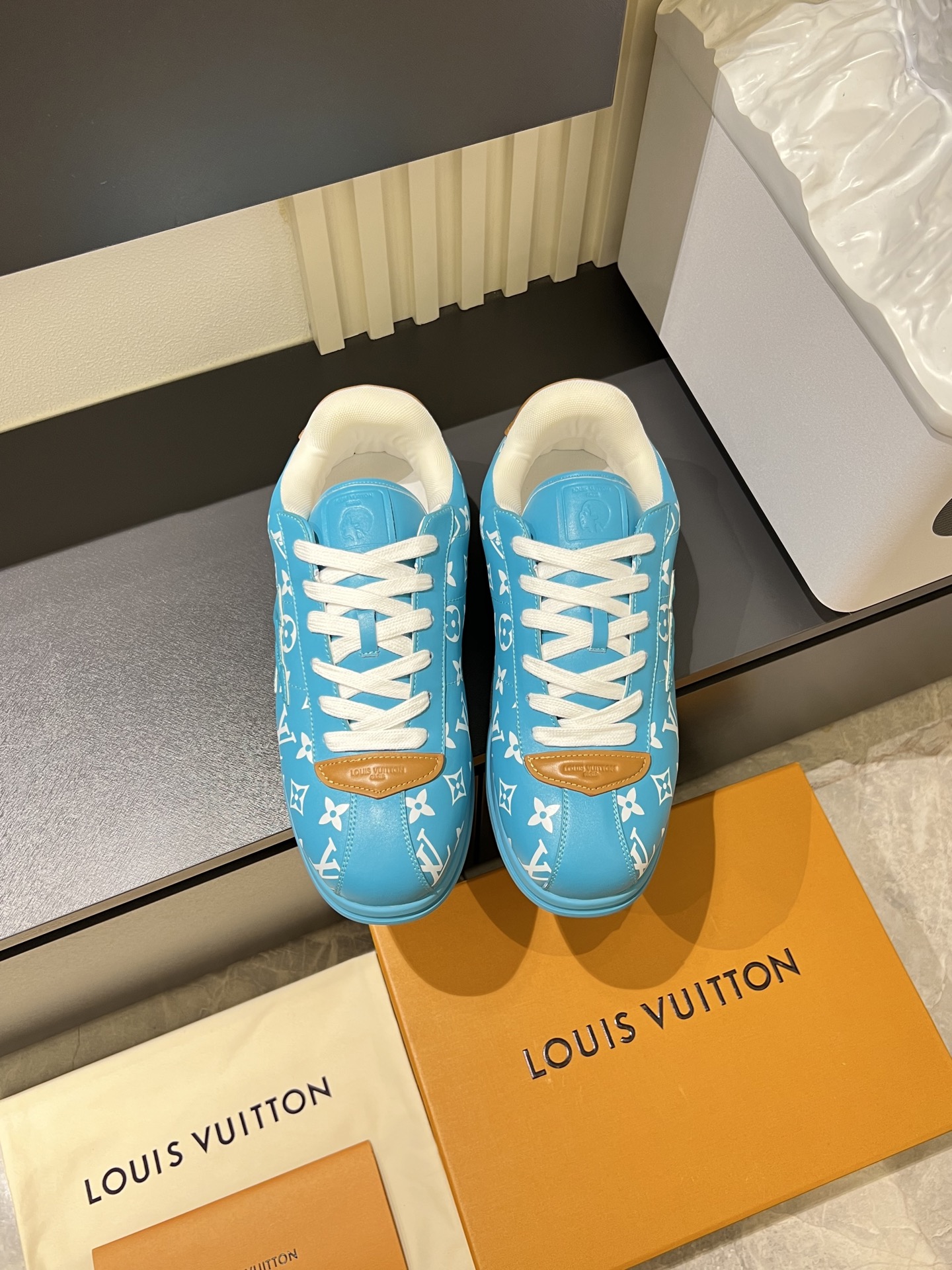 Cheap Louis Vuitton Sneakers For Men in 233810, $95 USD- [IB233810] - Replica Louis Vuitton Sneakers For Men