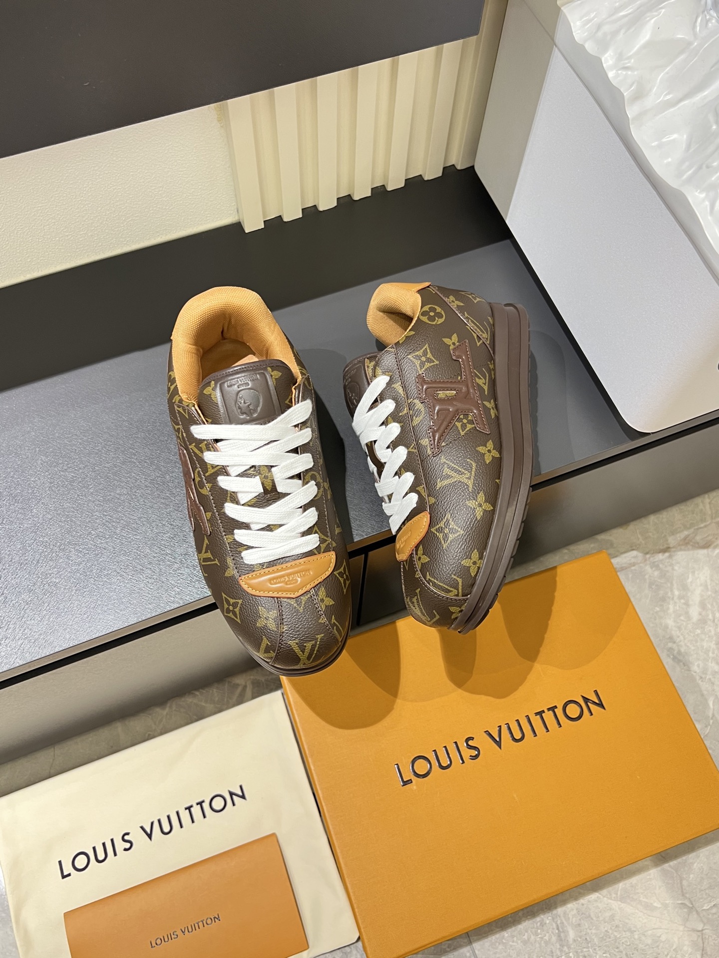 Cheap Louis Vuitton Sneakers For Men in 233815, $95 USD- [IB233815] - Replica Louis Vuitton Sneakers For Men