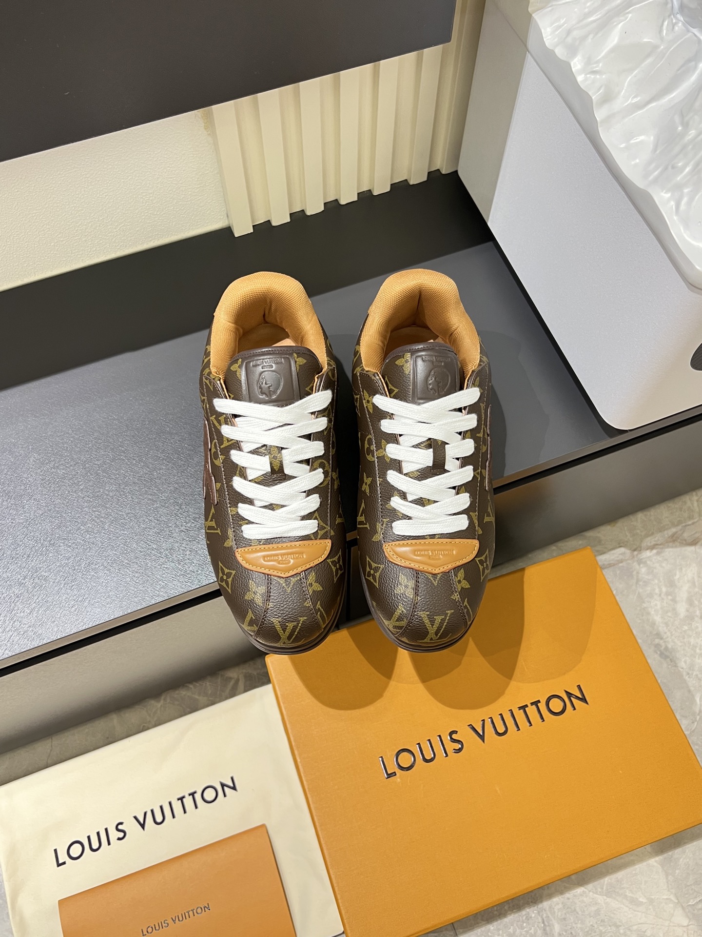 Cheap Louis Vuitton Sneakers For Men in 233815, $95 USD- [IB233815] - Replica Louis Vuitton Sneakers For Men