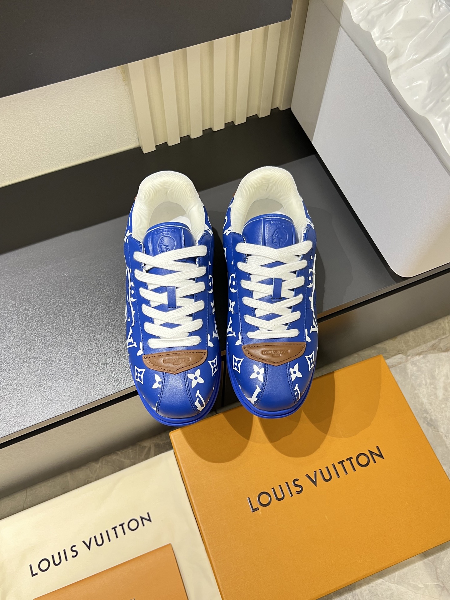 Cheap Louis Vuitton Sneakers For Men in 233816, $95 USD- [IB233816] - Replica Louis Vuitton Sneakers For Men