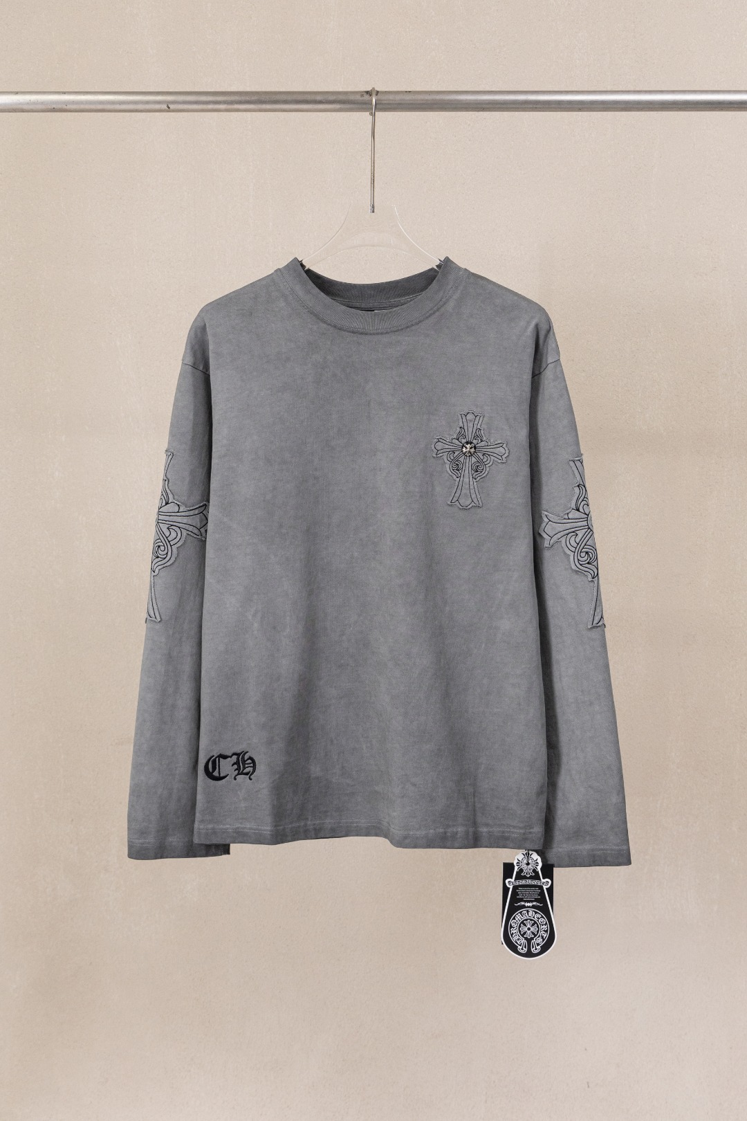 Cheap Chrome Hearts Long-Sleeved T-shirts in 234017, $40 USD- [IB234017] - Replica Chrome Hearts Long-Sleeved T-shirts