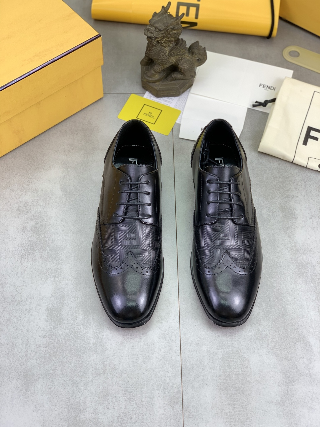 Cheap Fendi Leather shoes For Men in 234315, $105 USD- [IB234315] - Replica Fendi Leather shoes For Men