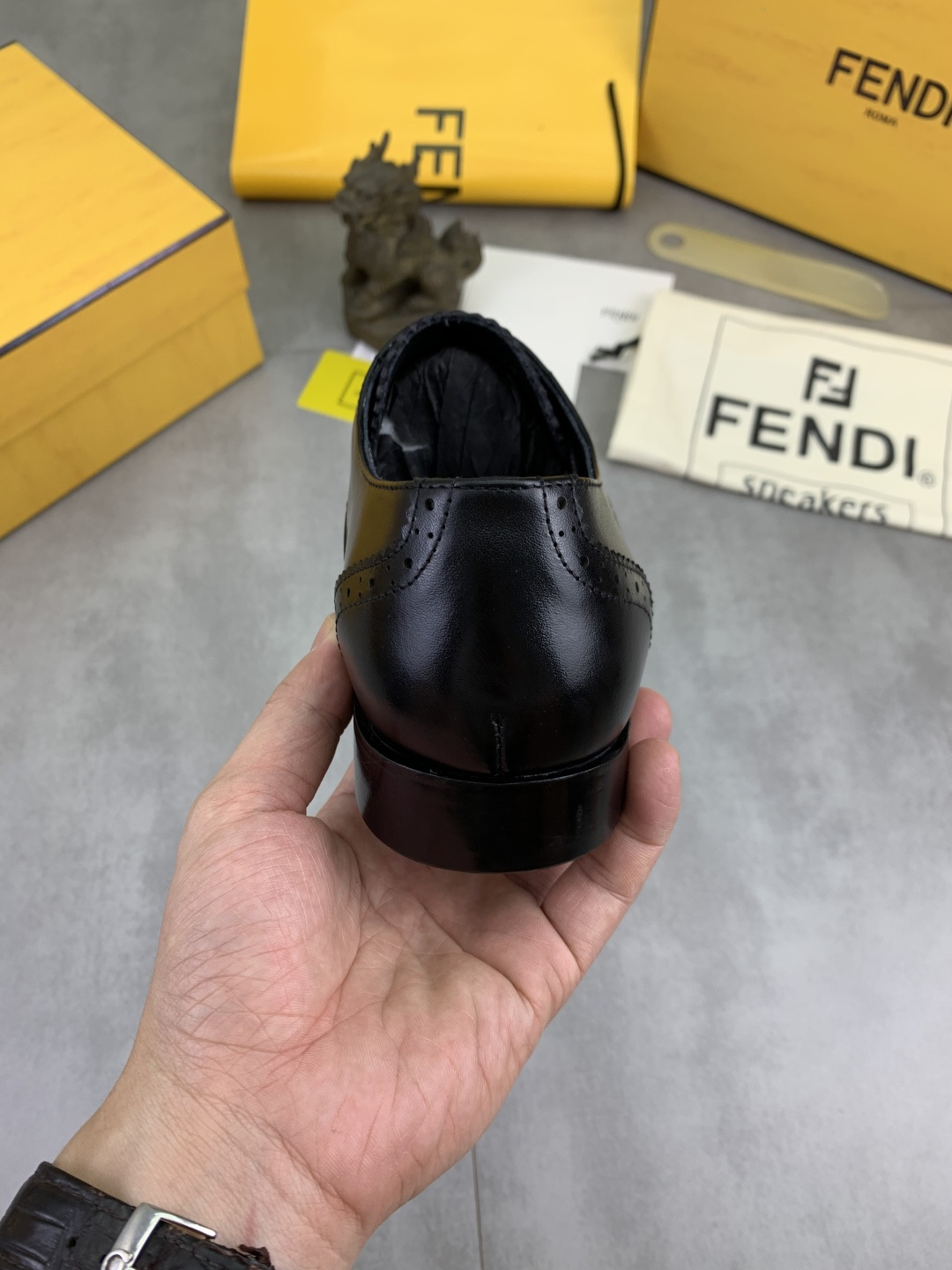 Cheap Fendi Leather shoes For Men in 234315, $105 USD- [IB234315] - Replica Fendi Leather shoes For Men