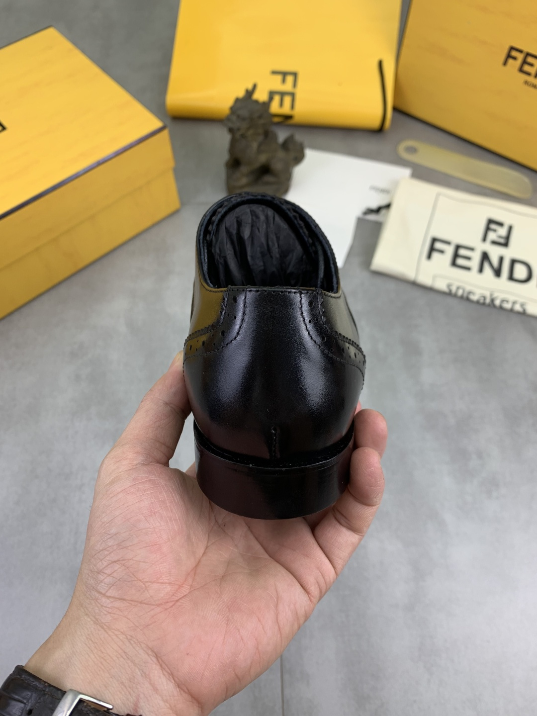 Cheap Fendi Leather shoes For Men in 234316, $105 USD- [IB234316] - Replica Fendi Leather shoes For Men