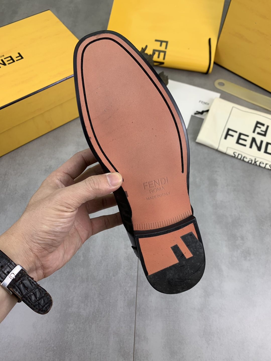 Cheap Fendi Leather shoes For Men in 234316, $105 USD- [IB234316] - Replica Fendi Leather shoes For Men