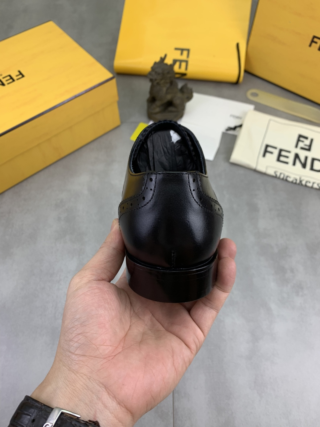 Cheap Fendi Leather shoes For Men in 234317, $105 USD- [IB234317] - Replica Fendi Leather shoes For Men