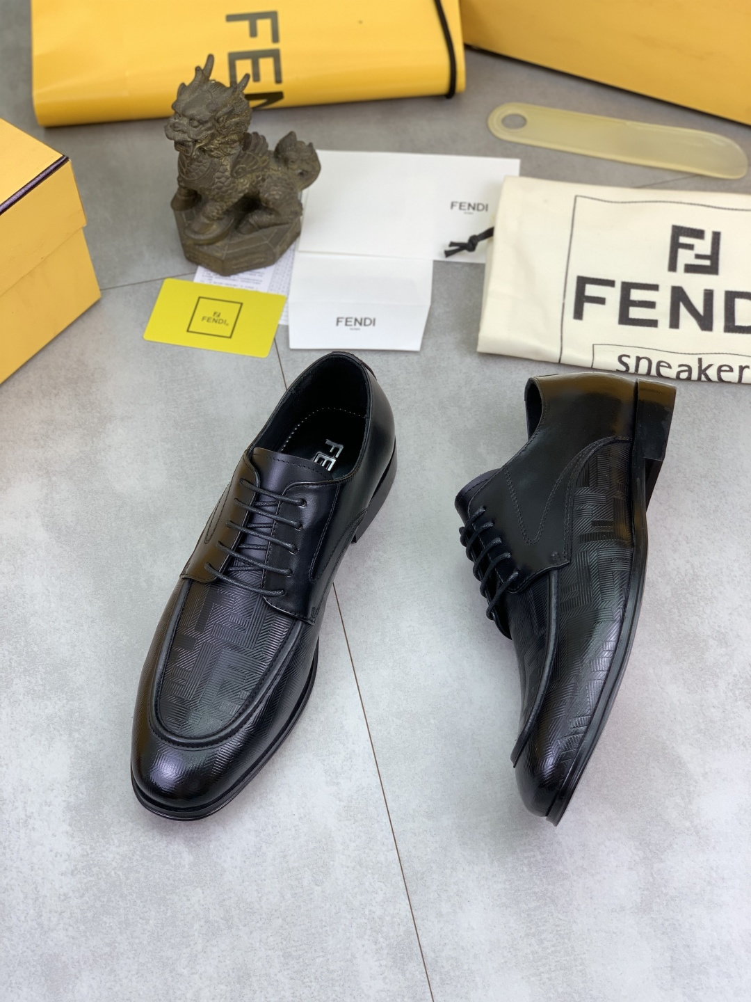 Cheap Fendi Leather shoes For Men in 234318, $105 USD- [IB234318] - Replica Fendi Leather shoes For Men