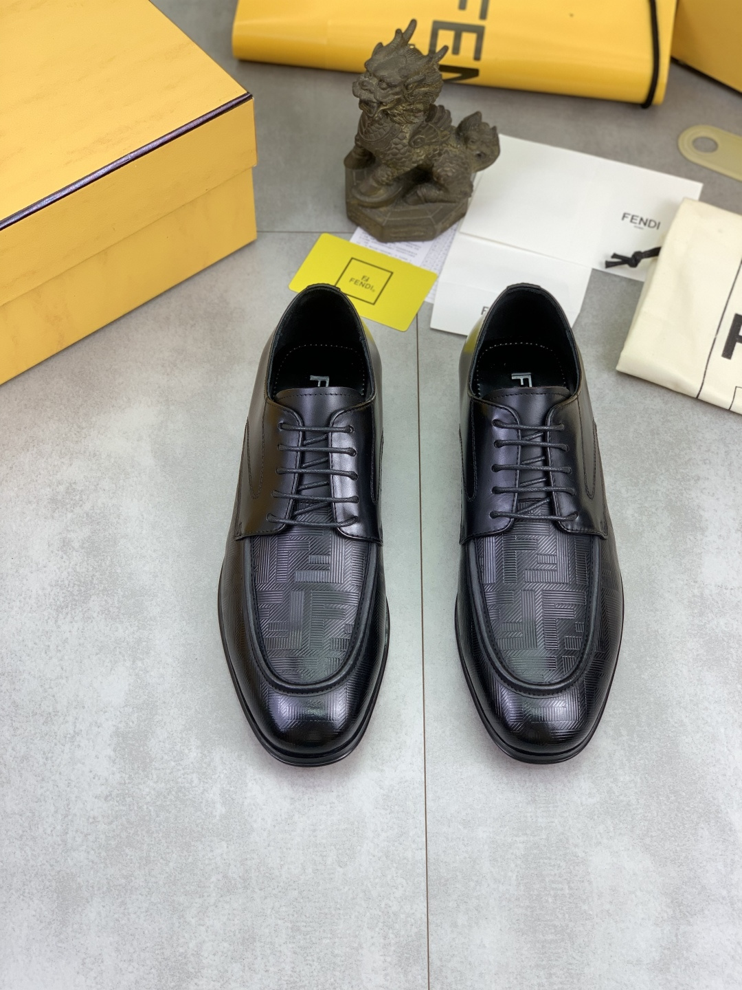 Cheap Fendi Leather shoes For Men in 234318, $105 USD- [IB234318] - Replica Fendi Leather shoes For Men