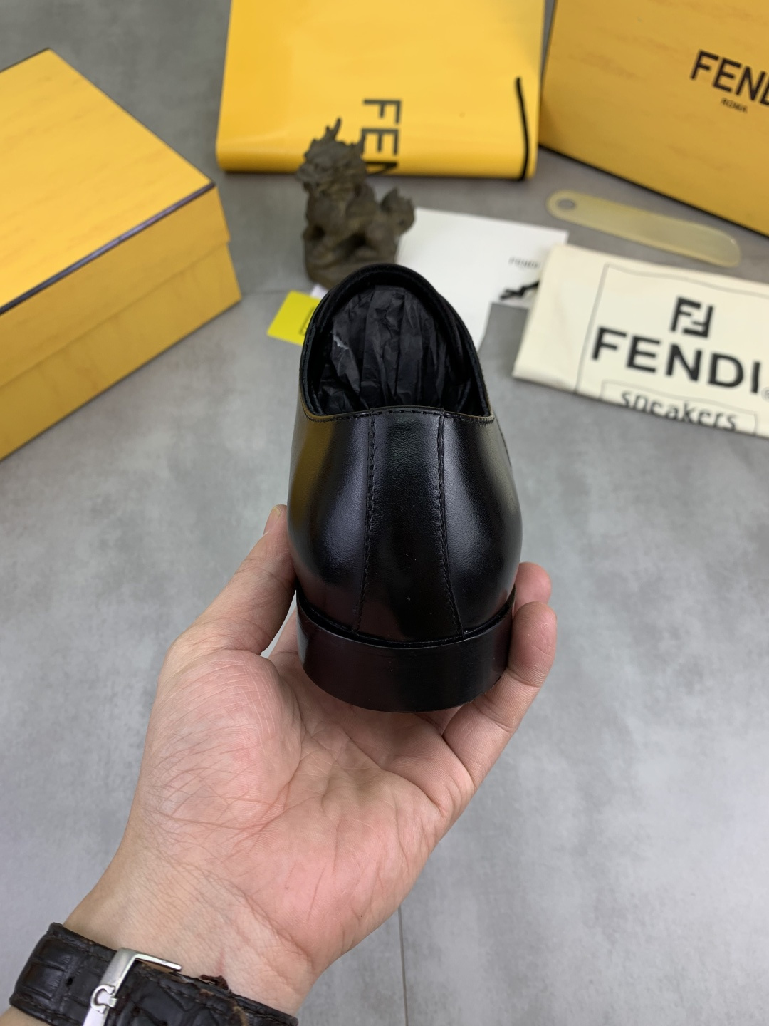Cheap Fendi Leather shoes For Men in 234318, $105 USD- [IB234318] - Replica Fendi Leather shoes For Men