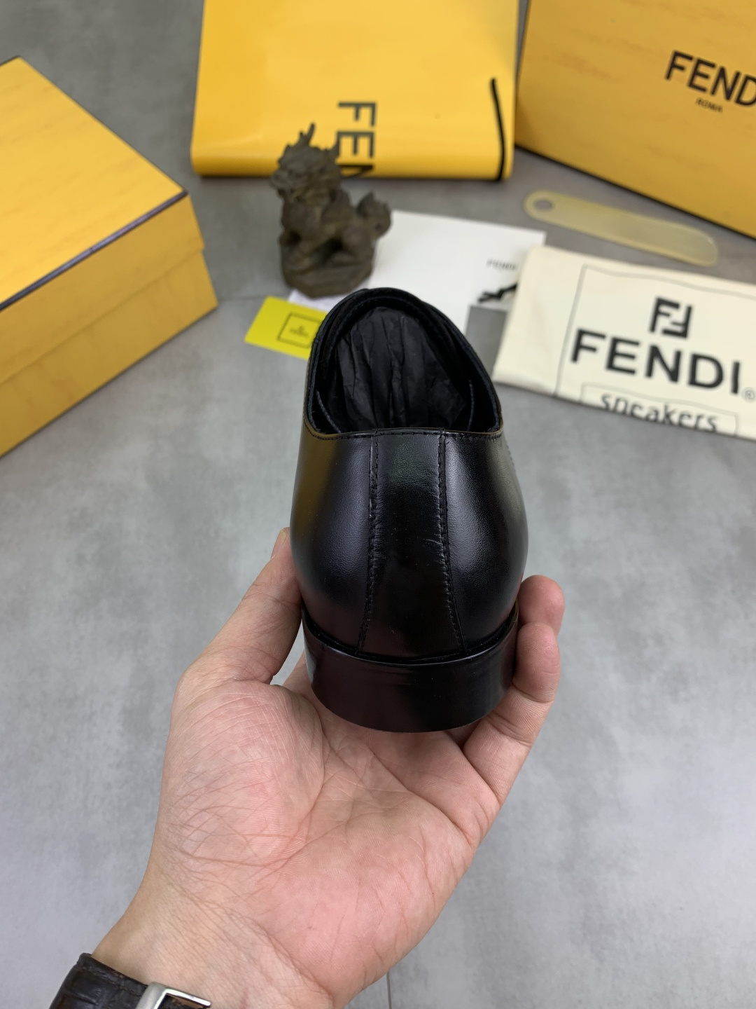 Cheap Fendi Leather shoes For Men in 234320, $105 USD- [IB234320] - Replica Fendi Leather shoes For Men