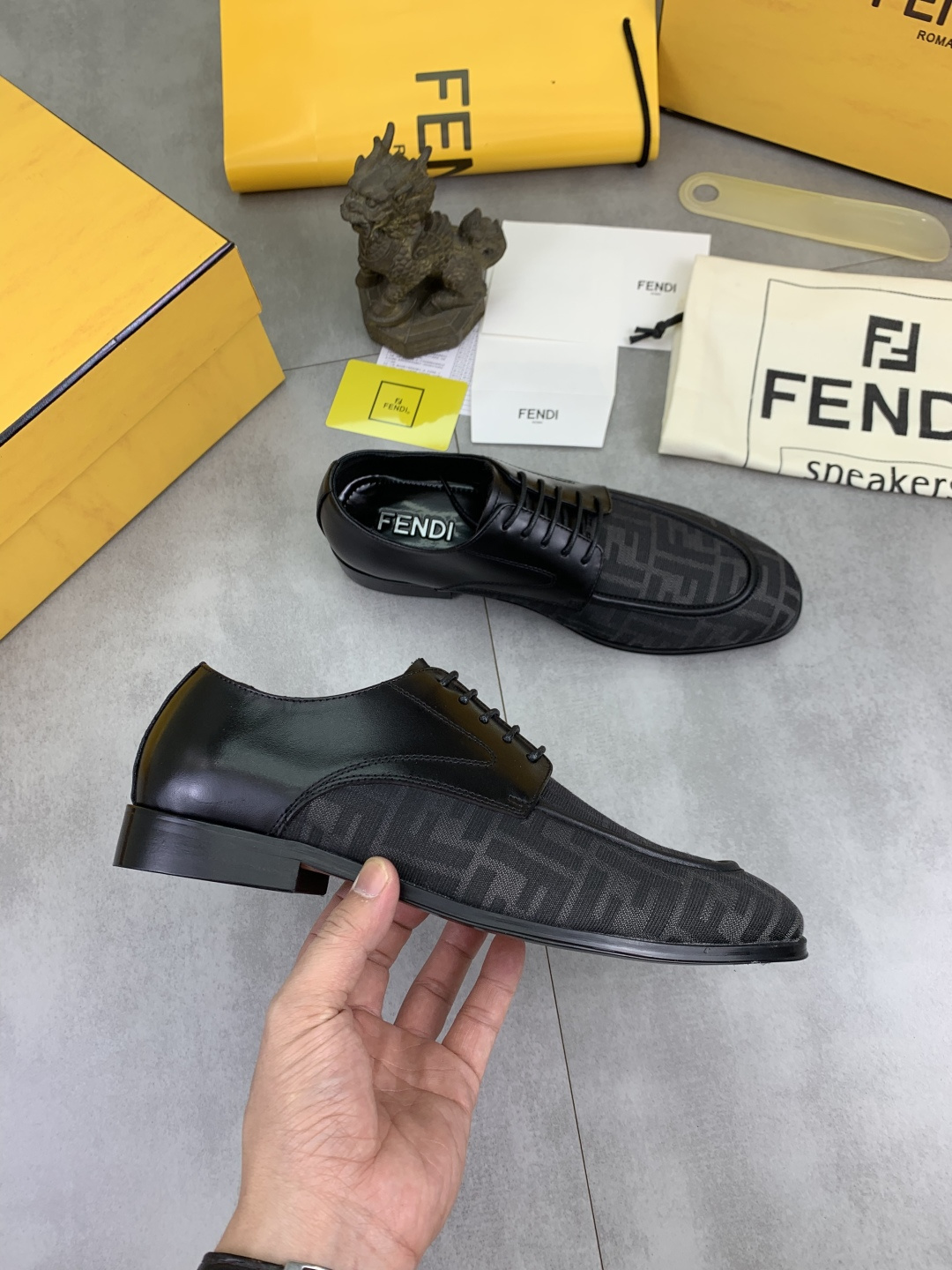 Cheap Fendi Leather shoes For Men in 234321, $105 USD- [IB234321] - Replica Fendi Leather shoes For Men