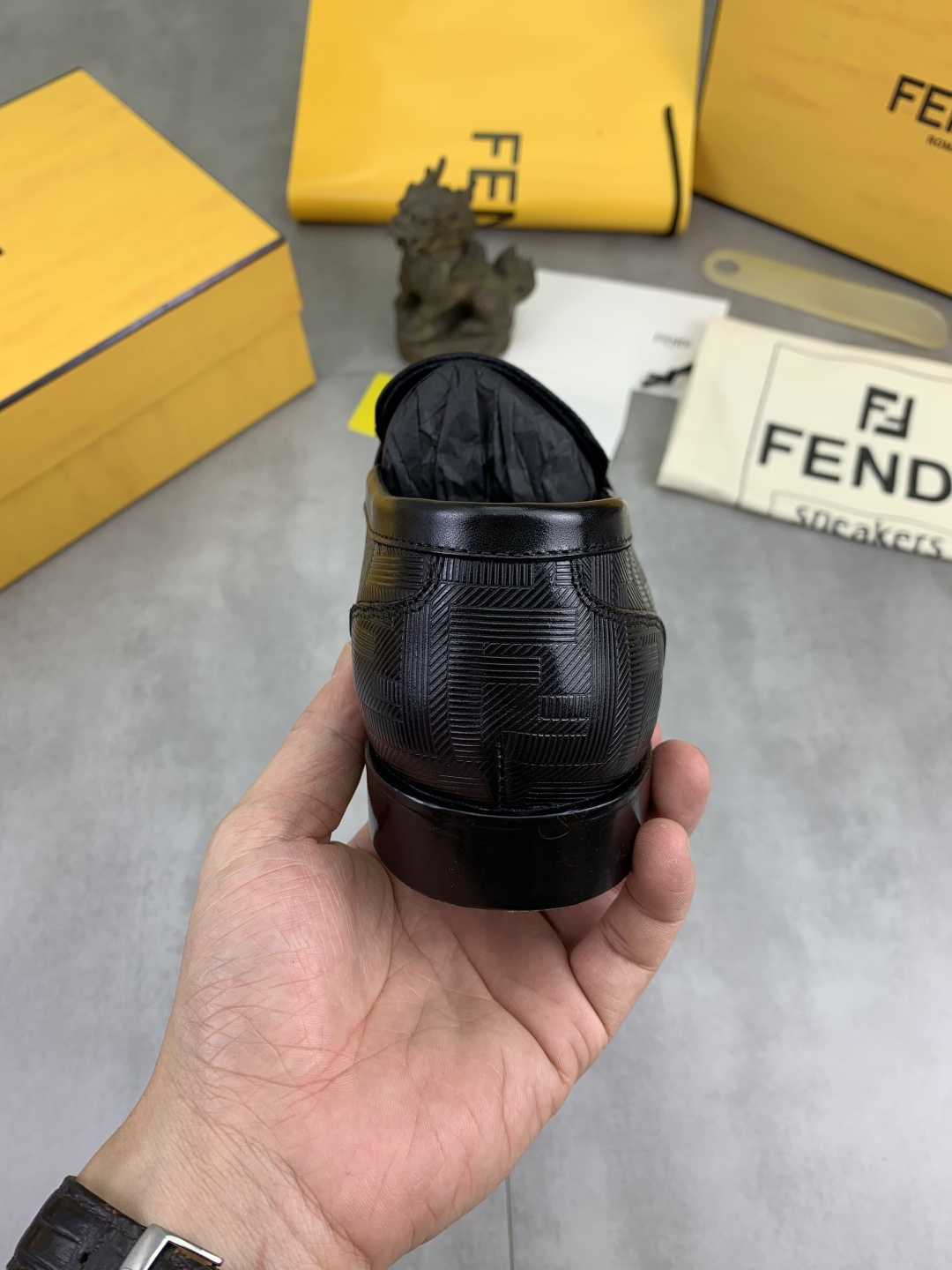 Cheap Fendi Leather shoes For Men in 234323, $105 USD- [IB234323] - Replica Fendi Leather shoes For Men