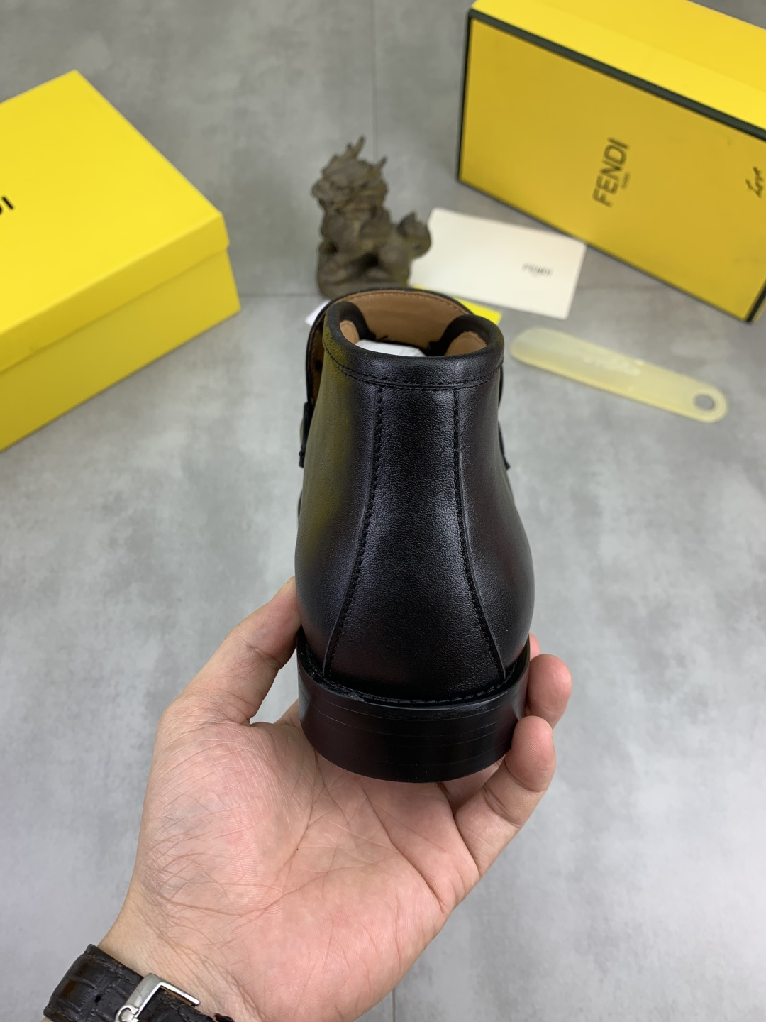Cheap Fendi Leather shoes For Men in 234359, $105 USD- [IB234359] - Replica Fendi Leather shoes For Men