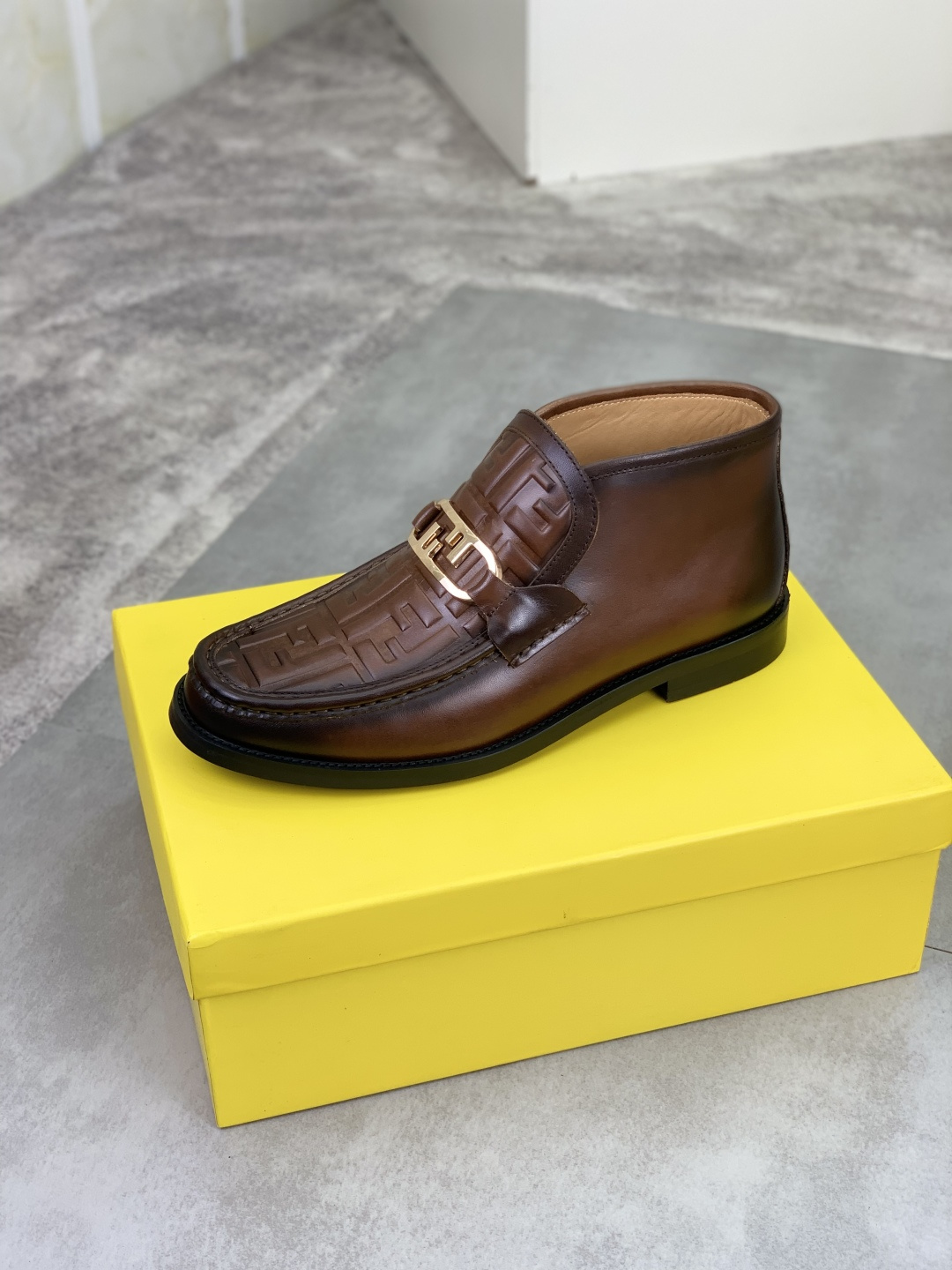 Cheap Fendi Leather shoes For Men in 234360, $105 USD- [IB234360] - Replica Fendi Leather shoes For Men