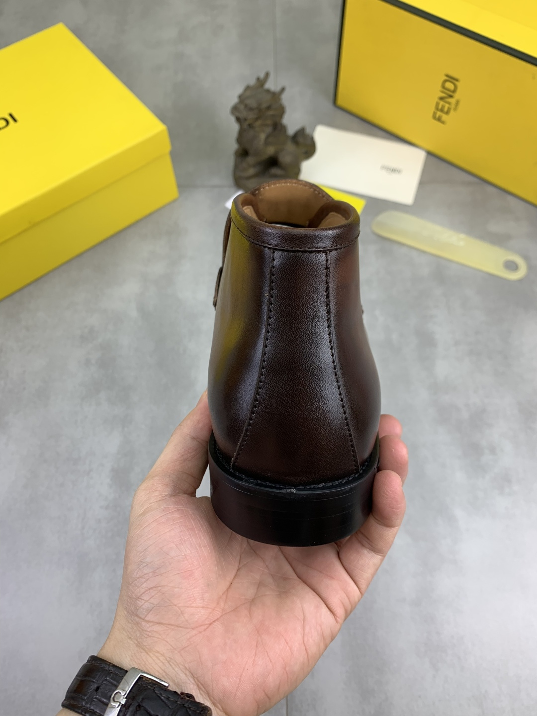 Cheap Fendi Leather shoes For Men in 234360, $105 USD- [IB234360] - Replica Fendi Leather shoes For Men